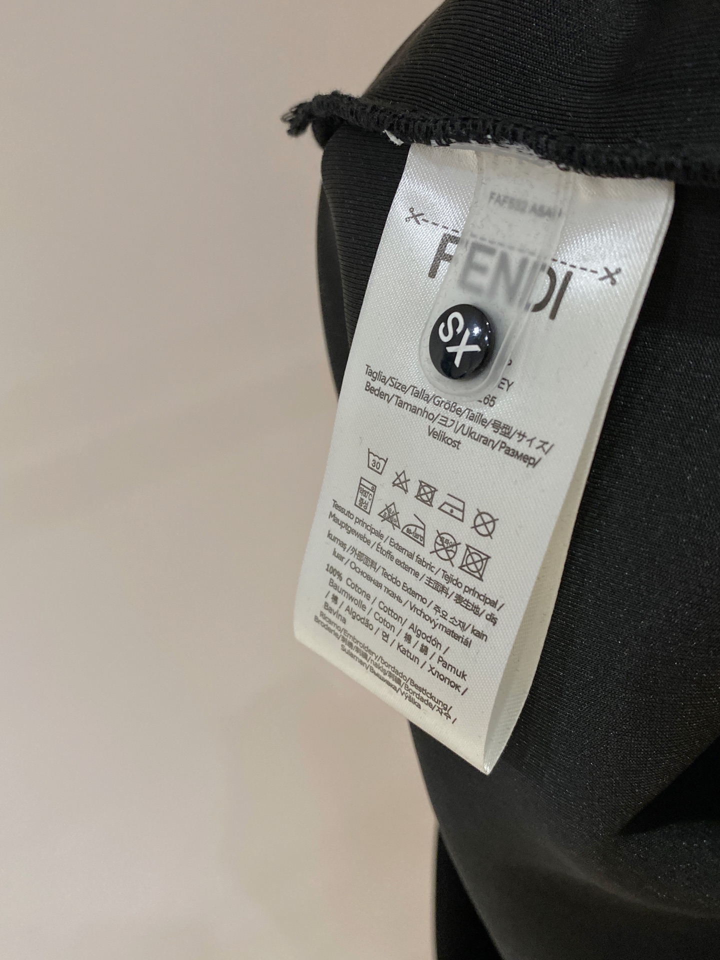 Fendi Male Hoodie Cotton Black Xs-s-m-l