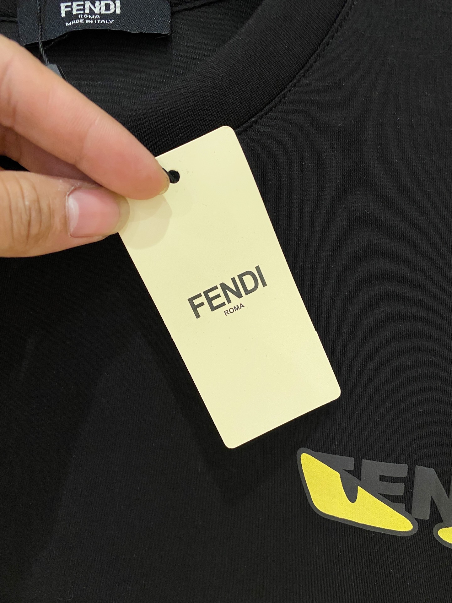 Fendi Male Hoodie Cotton Black Xs-s-m-l