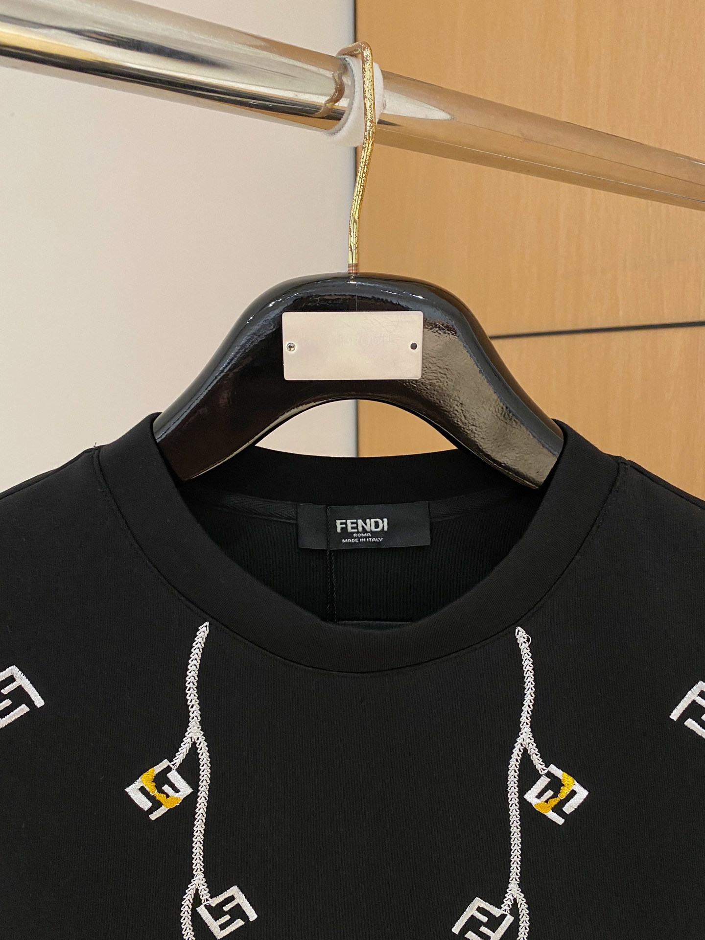 Fendi Male Hoodie Cotton Black Xs-s-m-l
