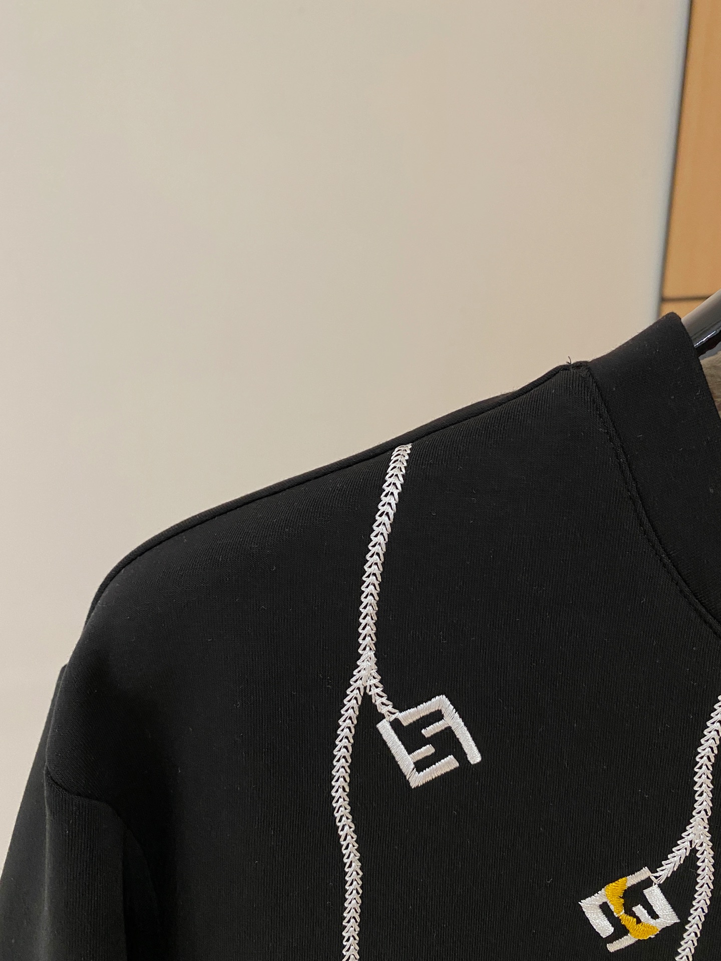 Fendi Male Hoodie Cotton Black Xs-s-m-l