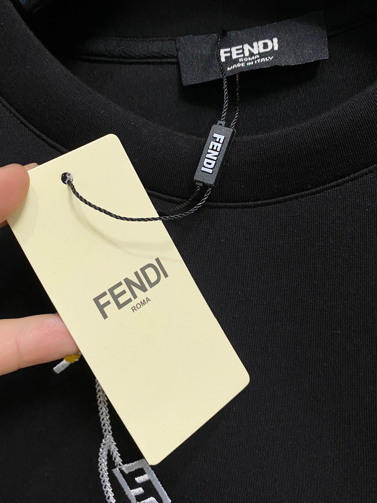 Fendi Male Hoodie Cotton Black Xs-s-m-l