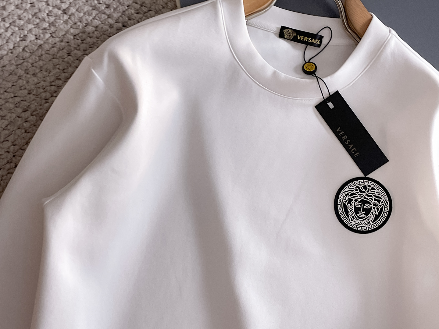 Versace Male Hoodie Cotton Black Xs-s-m-l