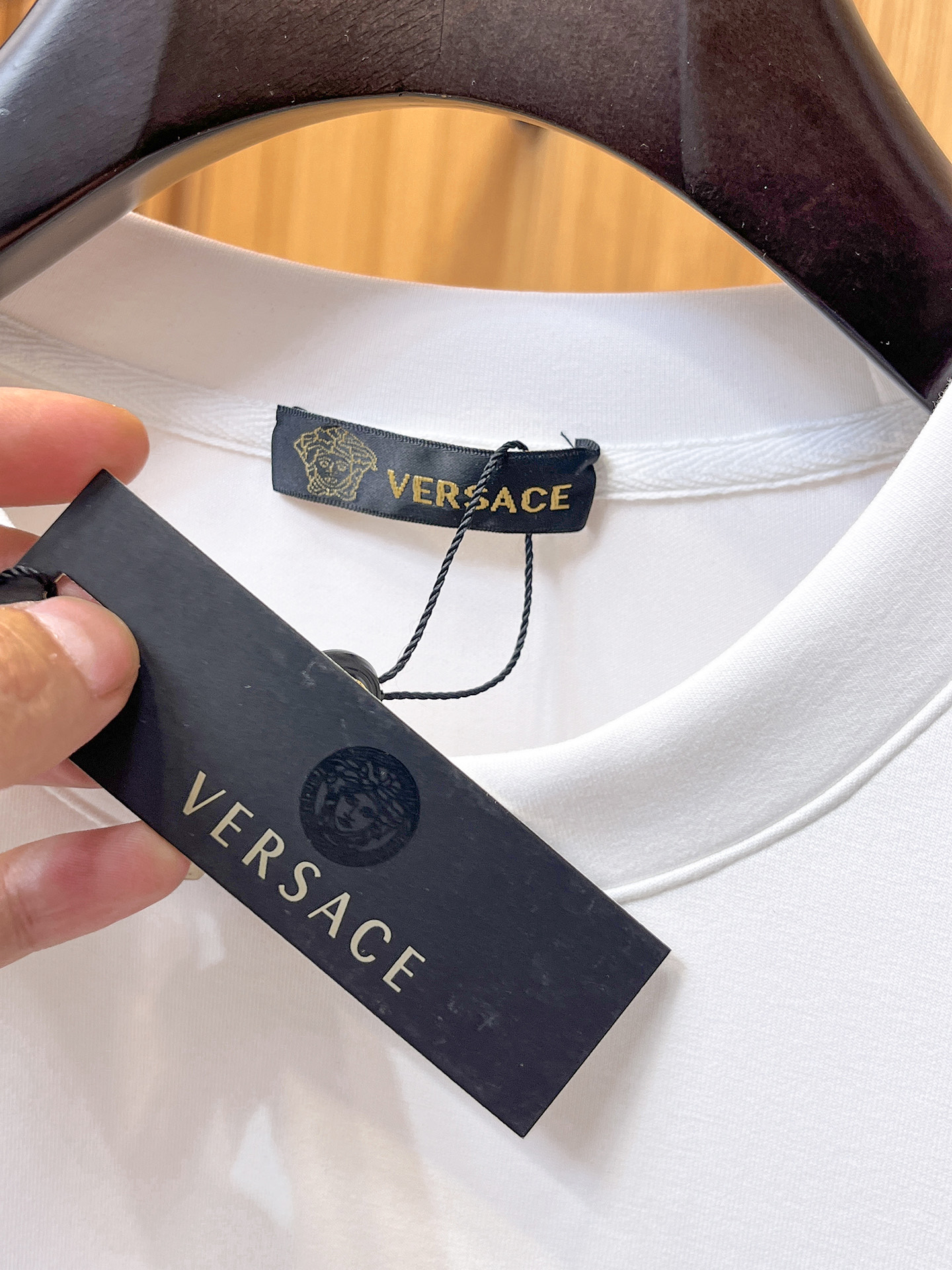 Versace Male Hoodie Cotton Black Xs-s-m-l
