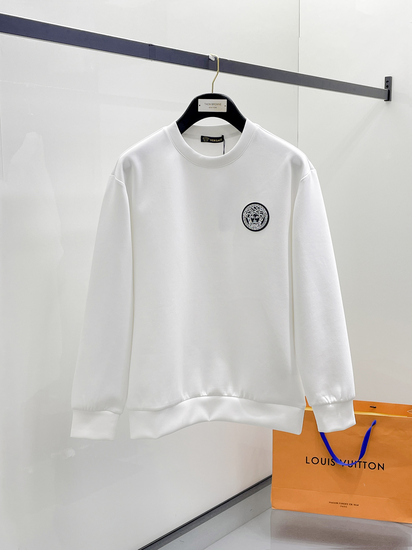Versace Male Hoodie Cotton Black Xs-s-m-l