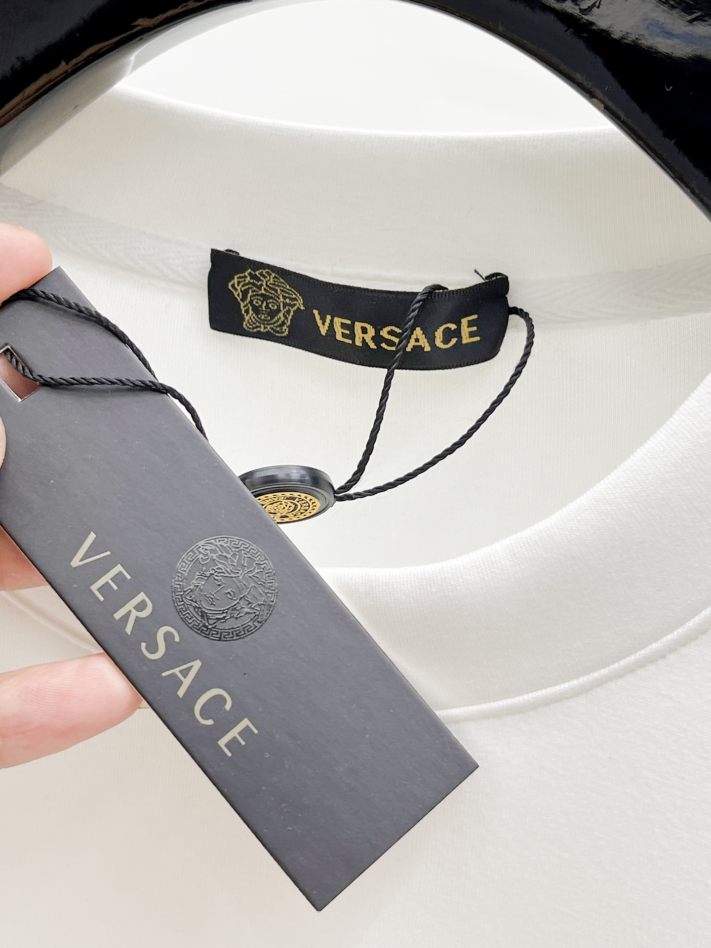 Versace Male Hoodie Cotton Black Xs-s-m-l