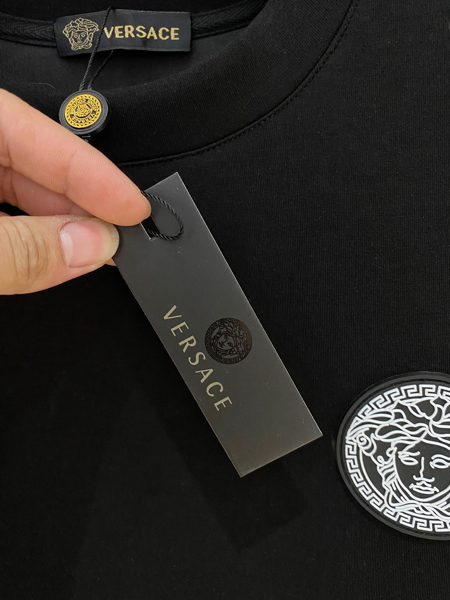 Versace Male Hoodie Cotton Black Xs-s-m-l