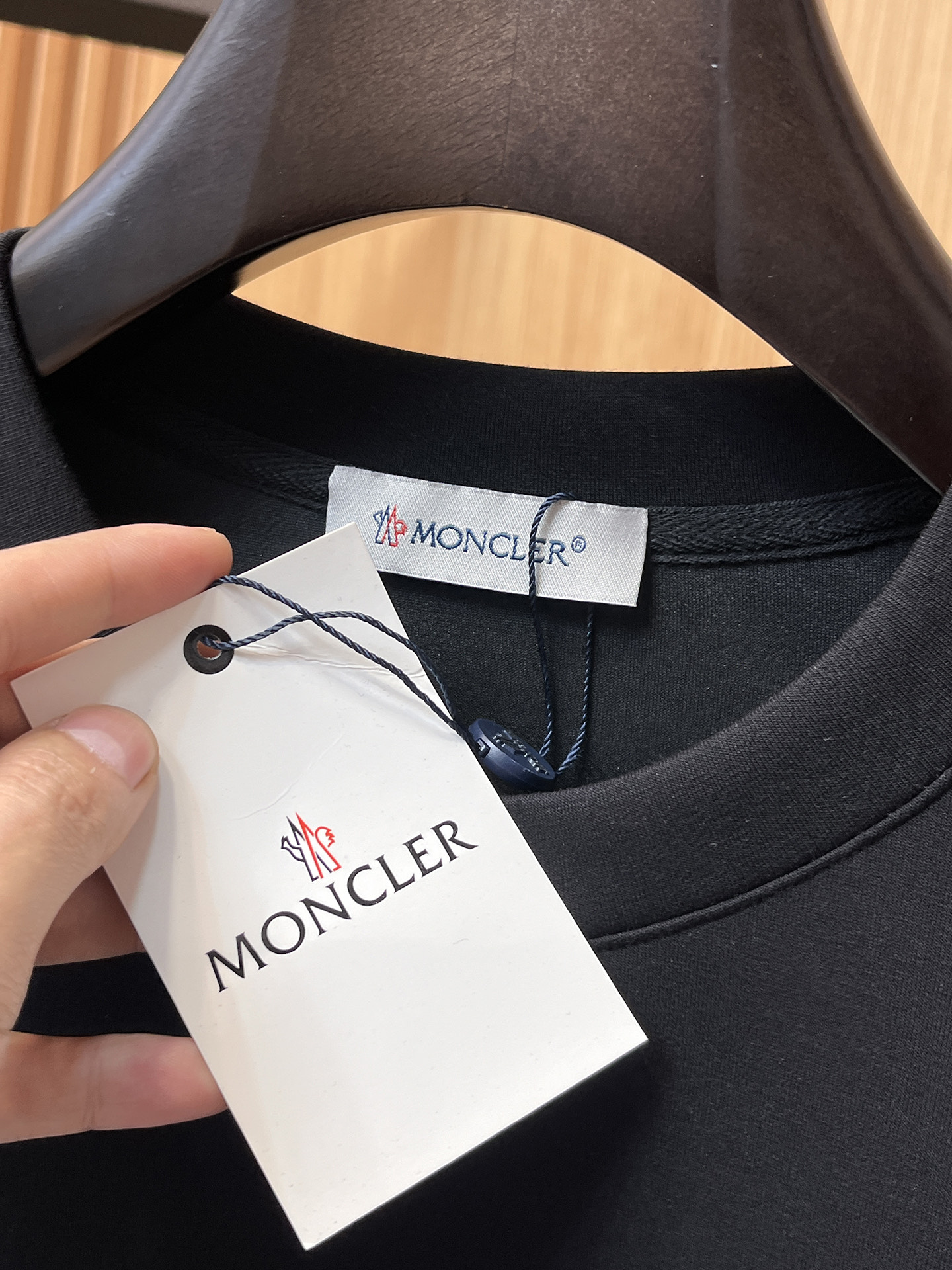 Moncler Male Hoodie Cotton Black Xs-s-m-l