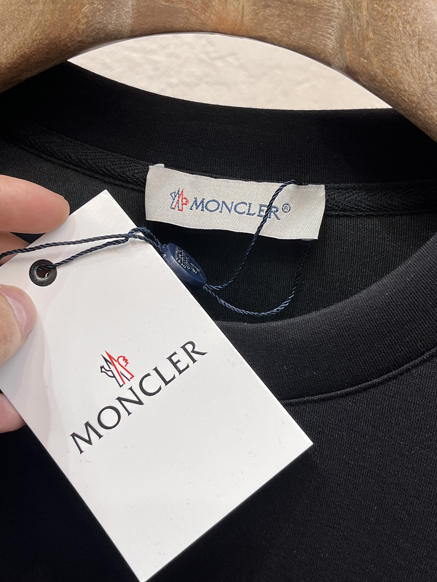 Moncler Male Hoodie Cotton Black Xs-s-m-l