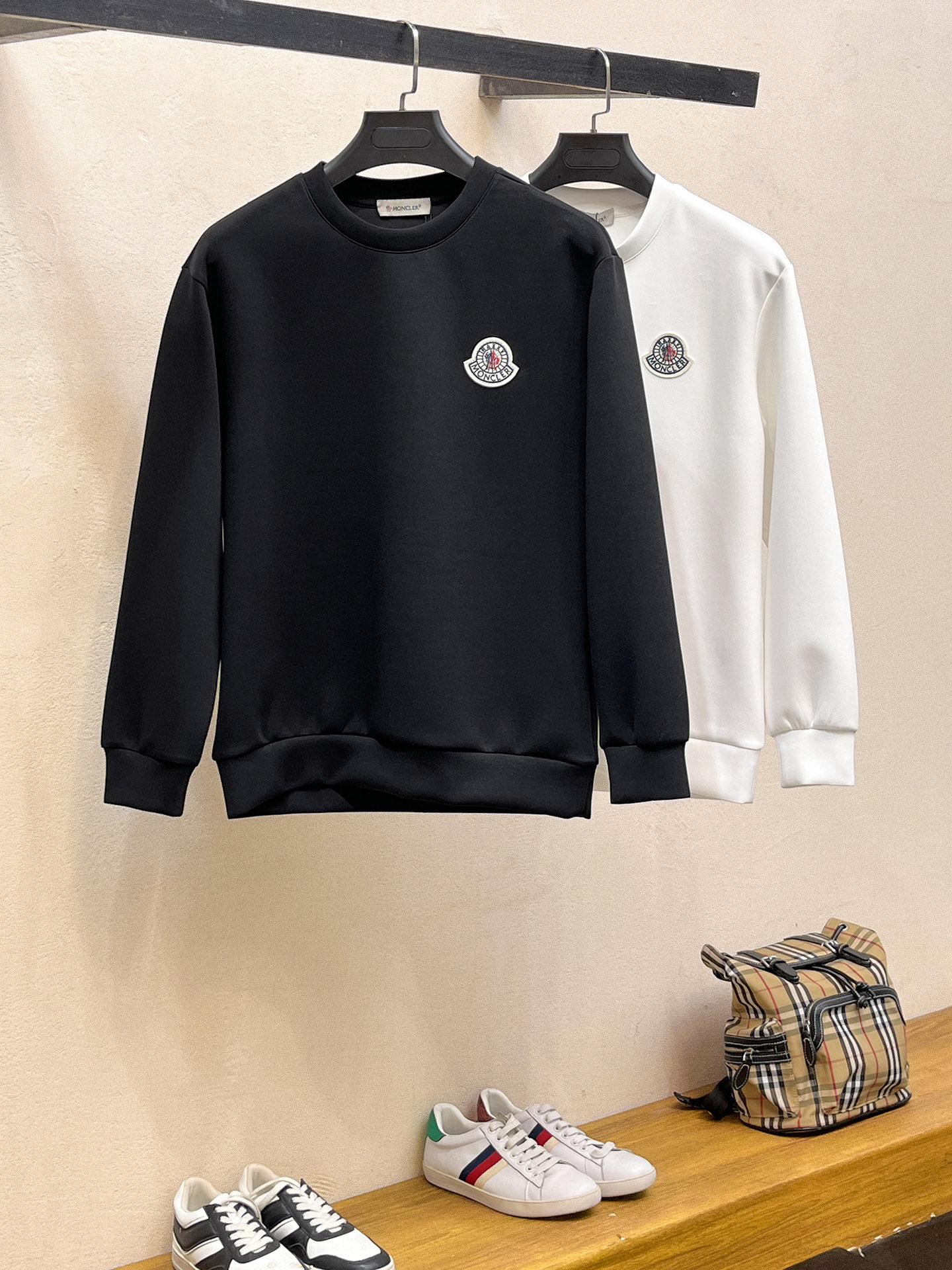 Moncler Male Hoodie Cotton Black Xs-s-m-l