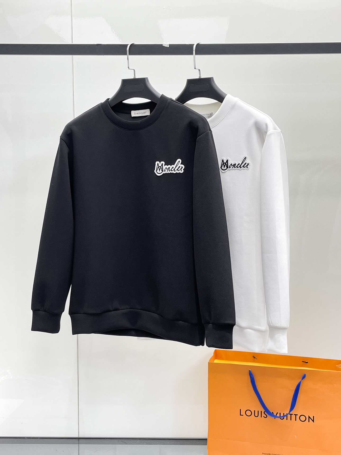 Moncler Male Hoodie Cotton Black Xs-s-m-l