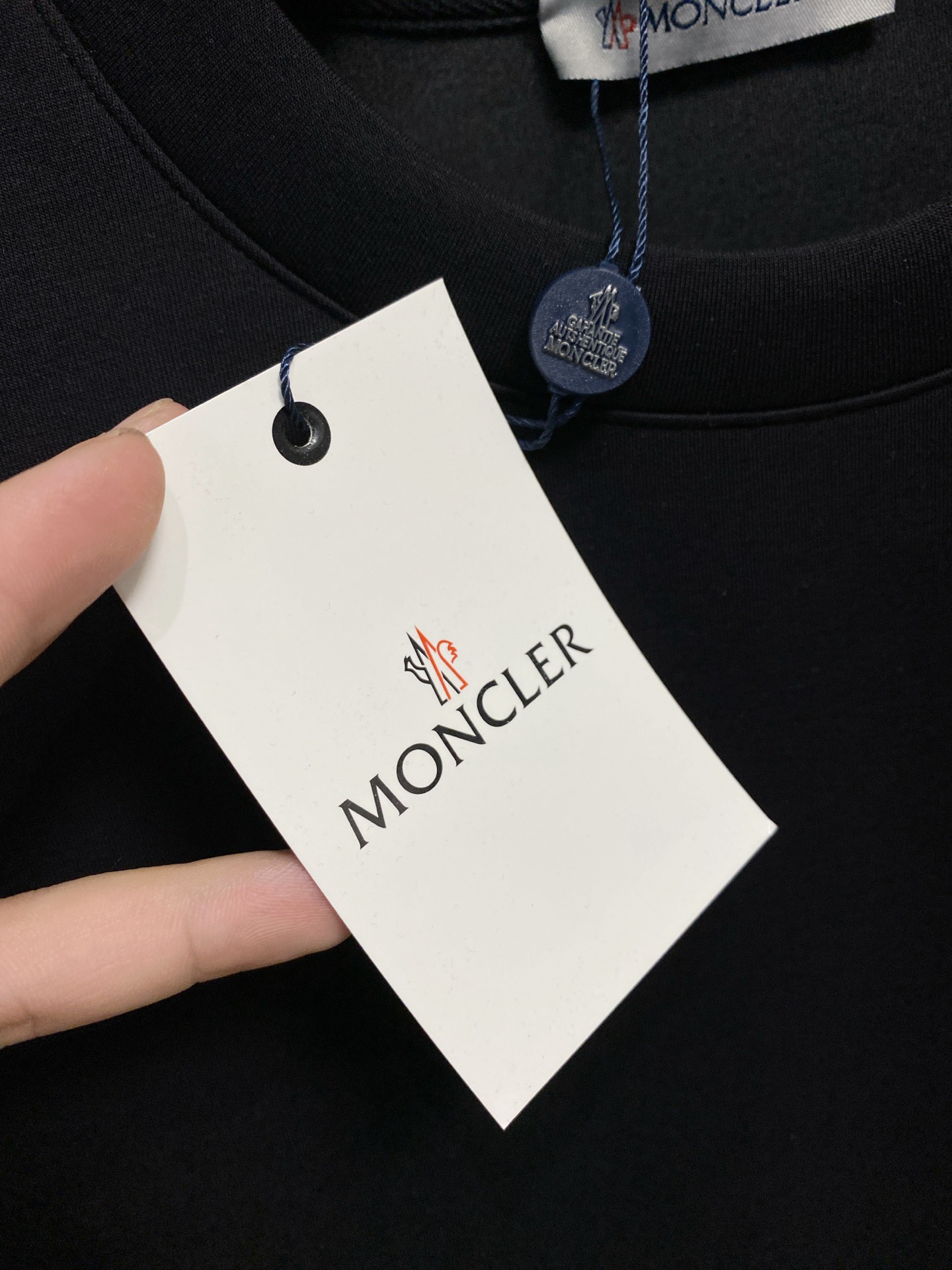 Moncler Male Hoodie Cotton Black Xs-s-m-l