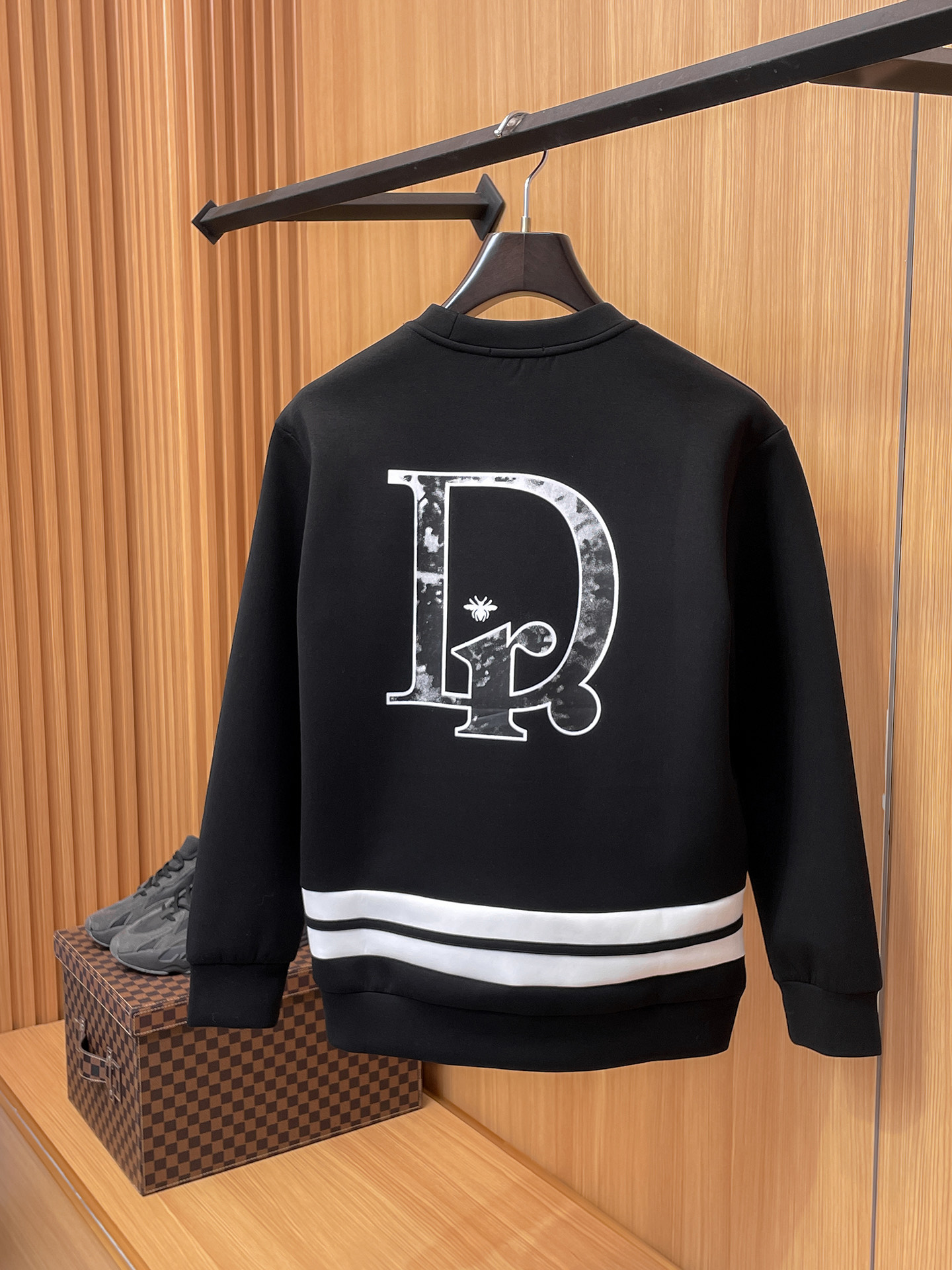 Dior Male Hoodie Cotton Black Xs-s-m-l
