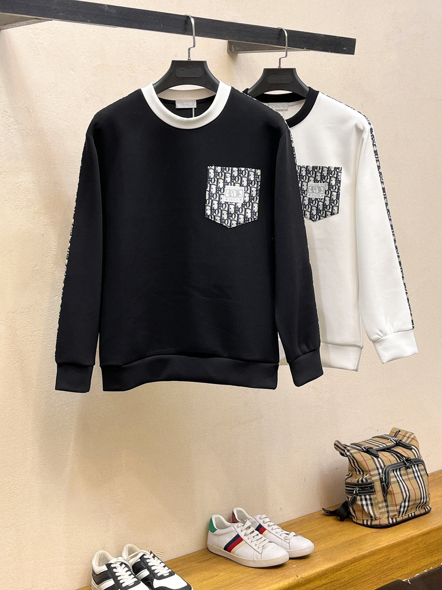 Dior Male Hoodie Cotton Black Xs-s-m-l