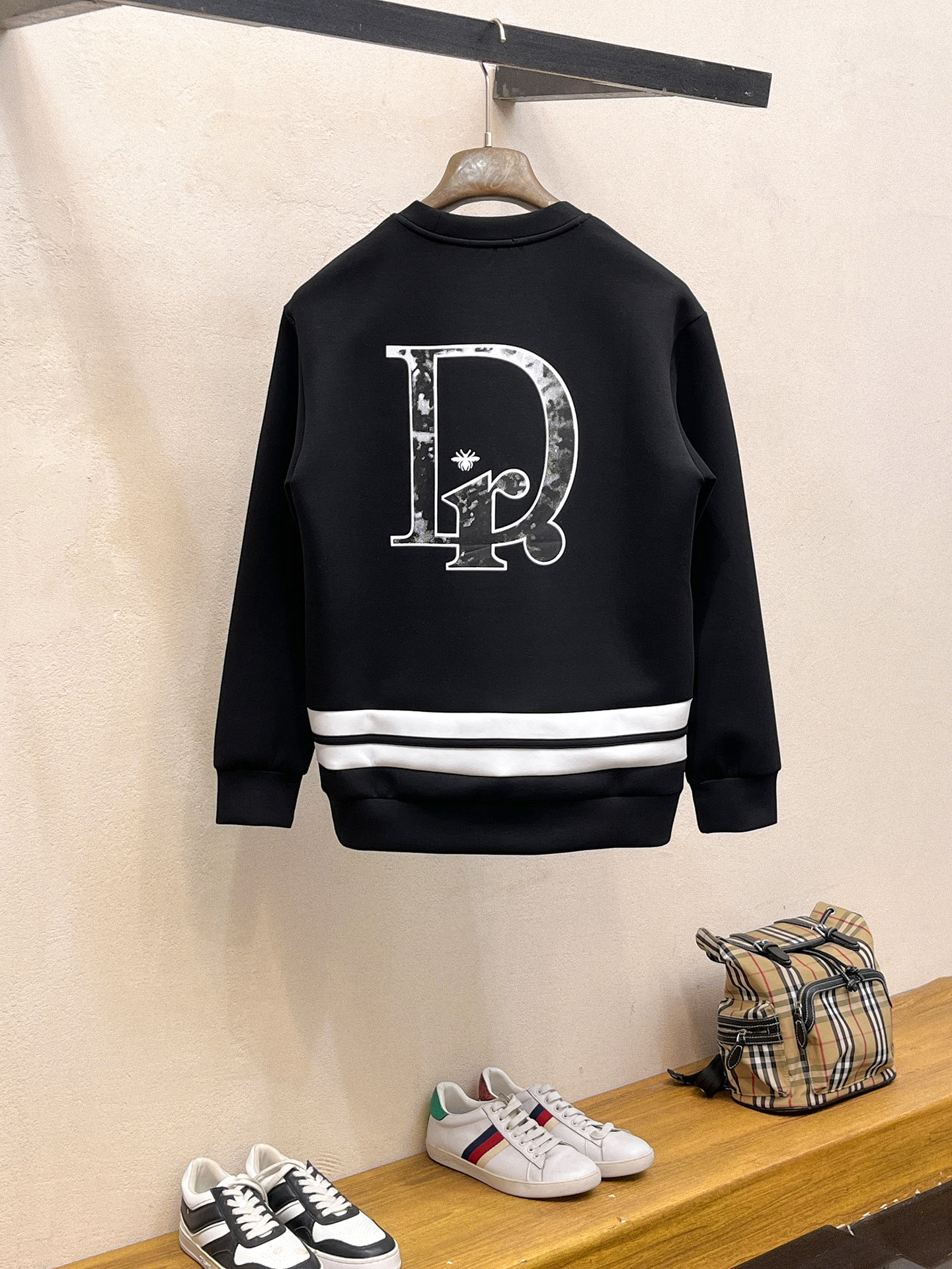 Dior Male Hoodie Cotton Black Xs-s-m-l