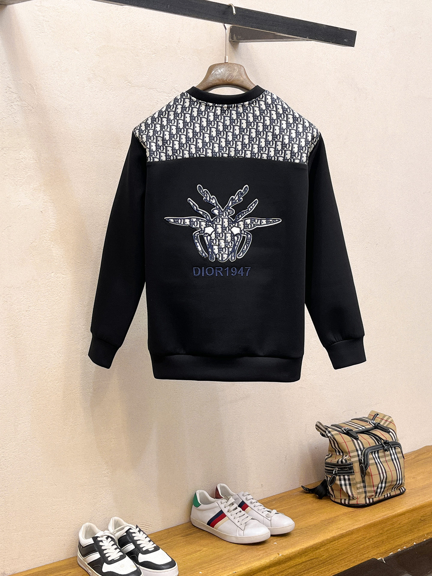 Dior Male Hoodie Cotton Black Xs-s-m-l