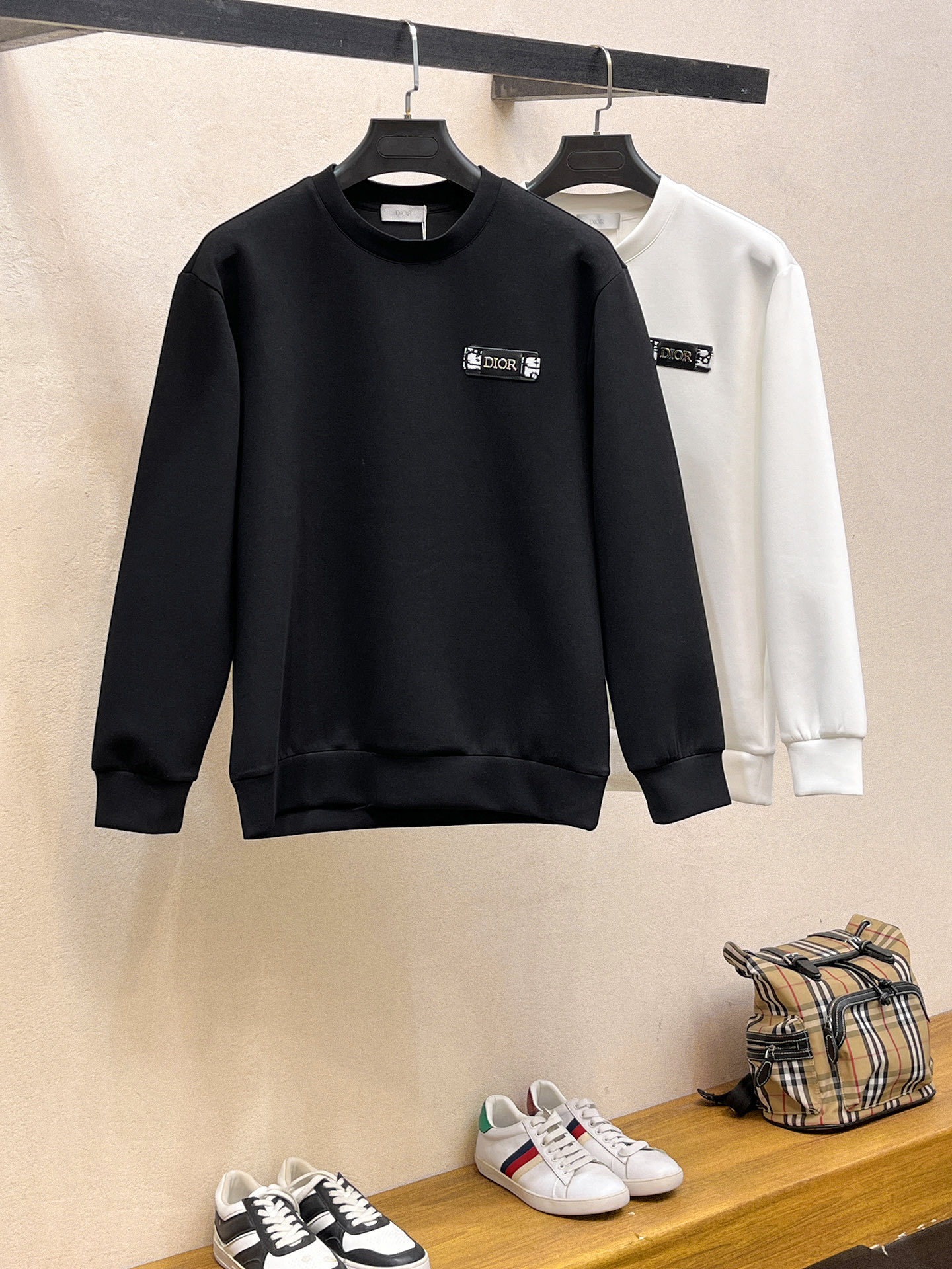 Dior Male Hoodie Cotton Black Xs-s-m-l