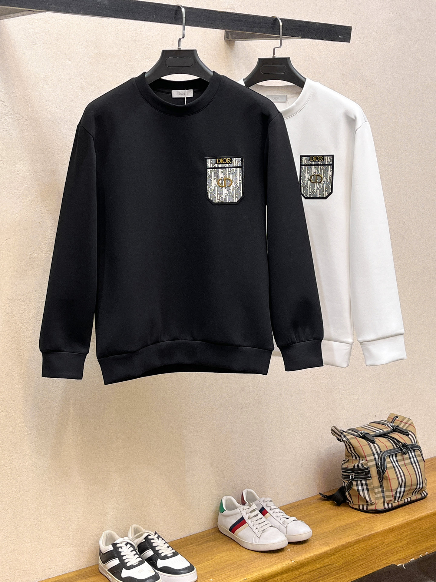 Dior Male Hoodie Cotton Black Xs-s-m-l