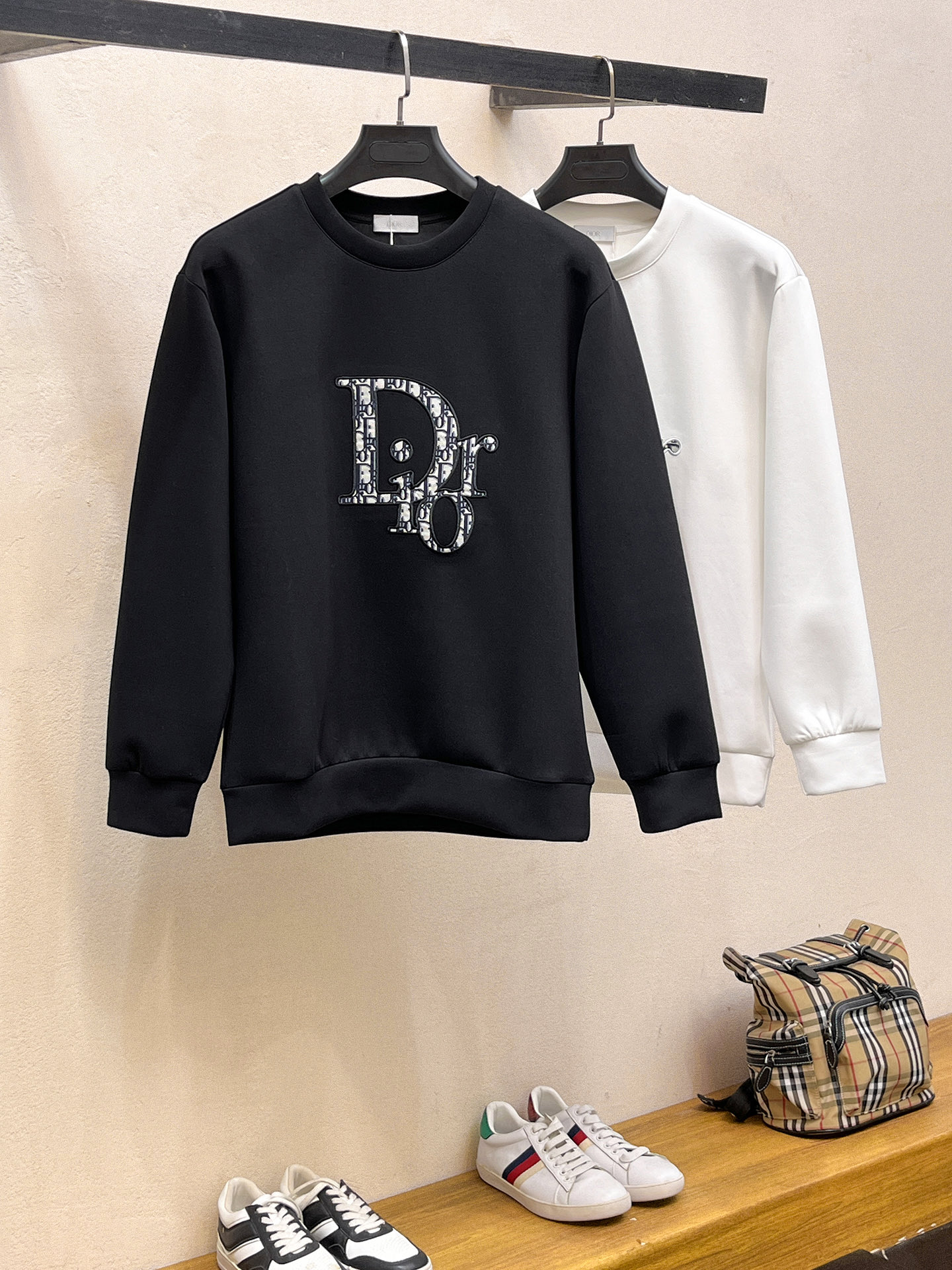 Dior Male Hoodie Cotton Black Xs-s-m-l