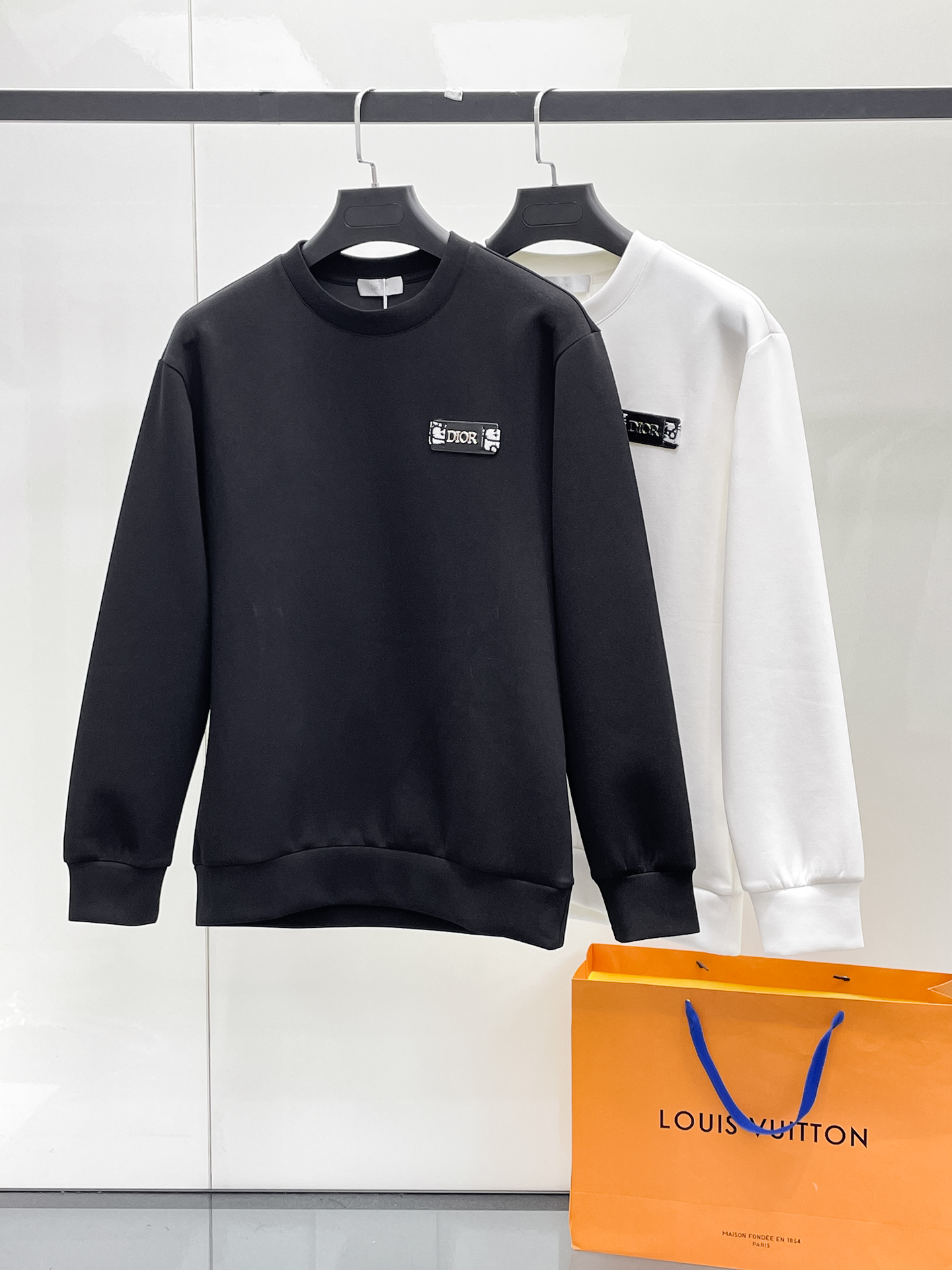 Dior Male Hoodie Cotton Black Xs-s-m-l