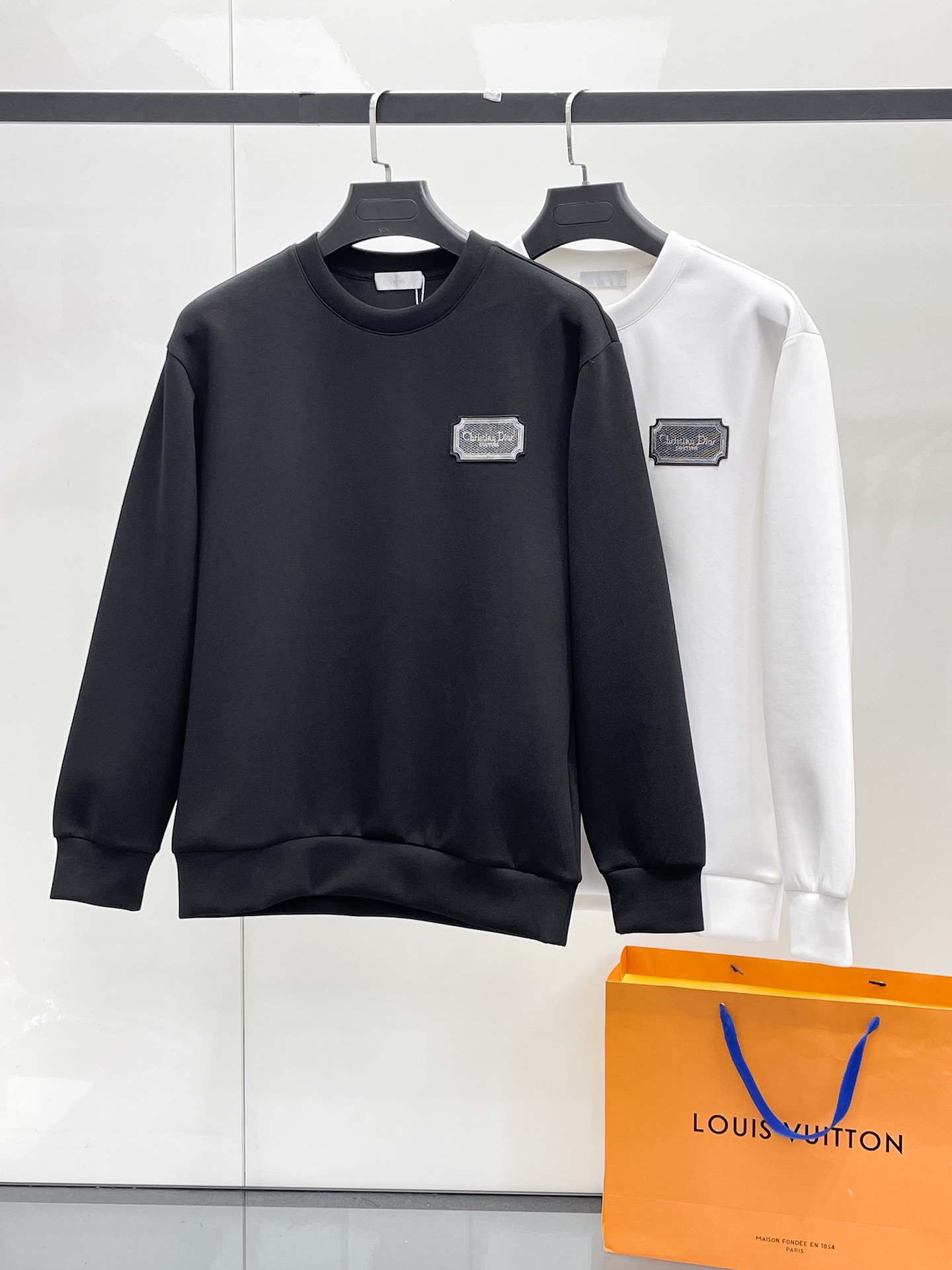 Dior Male Hoodie Cotton Black Xs-s-m-l