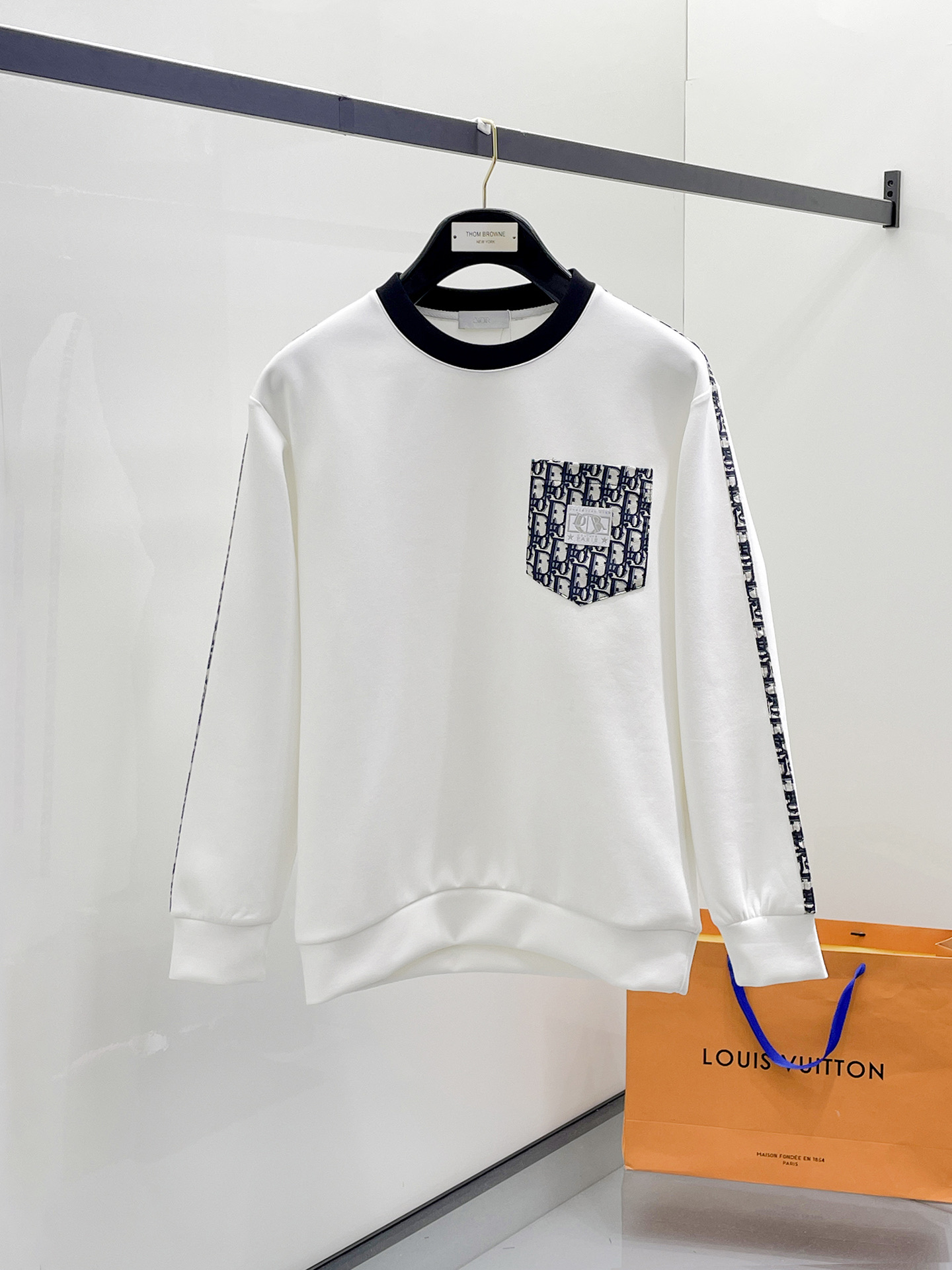 Dior Male Hoodie Cotton Black Xs-s-m-l