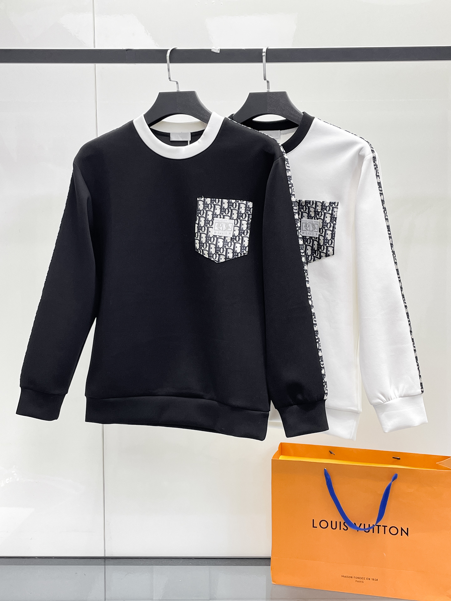 Dior Male Hoodie Cotton Black Xs-s-m-l