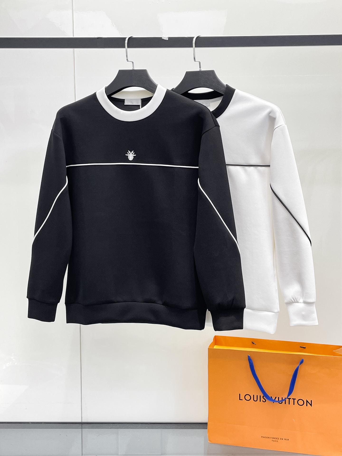 Dior Male Hoodie Cotton Black Xs-s-m-l