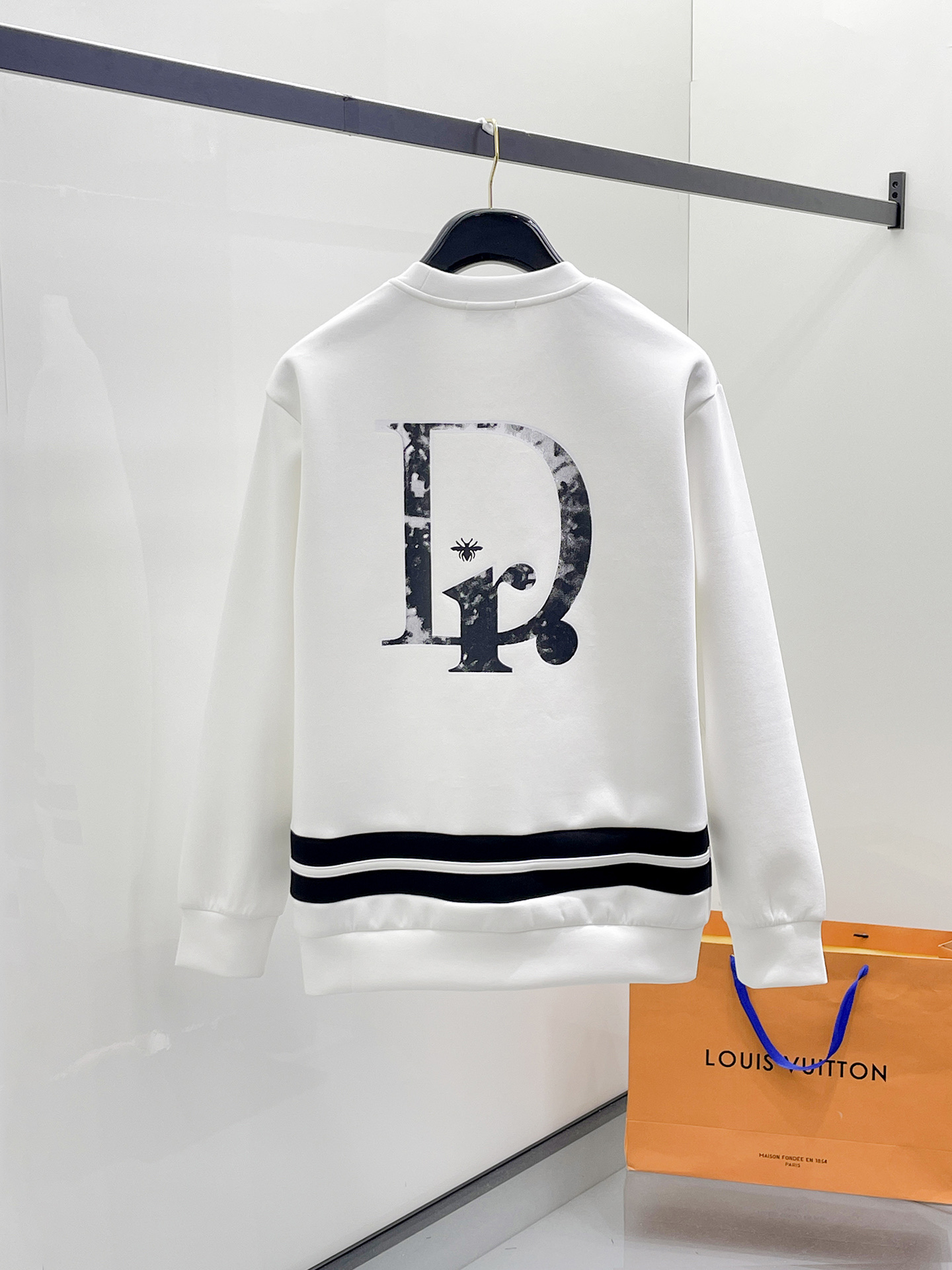 Dior Male Hoodie Cotton Black Xs-s-m-l