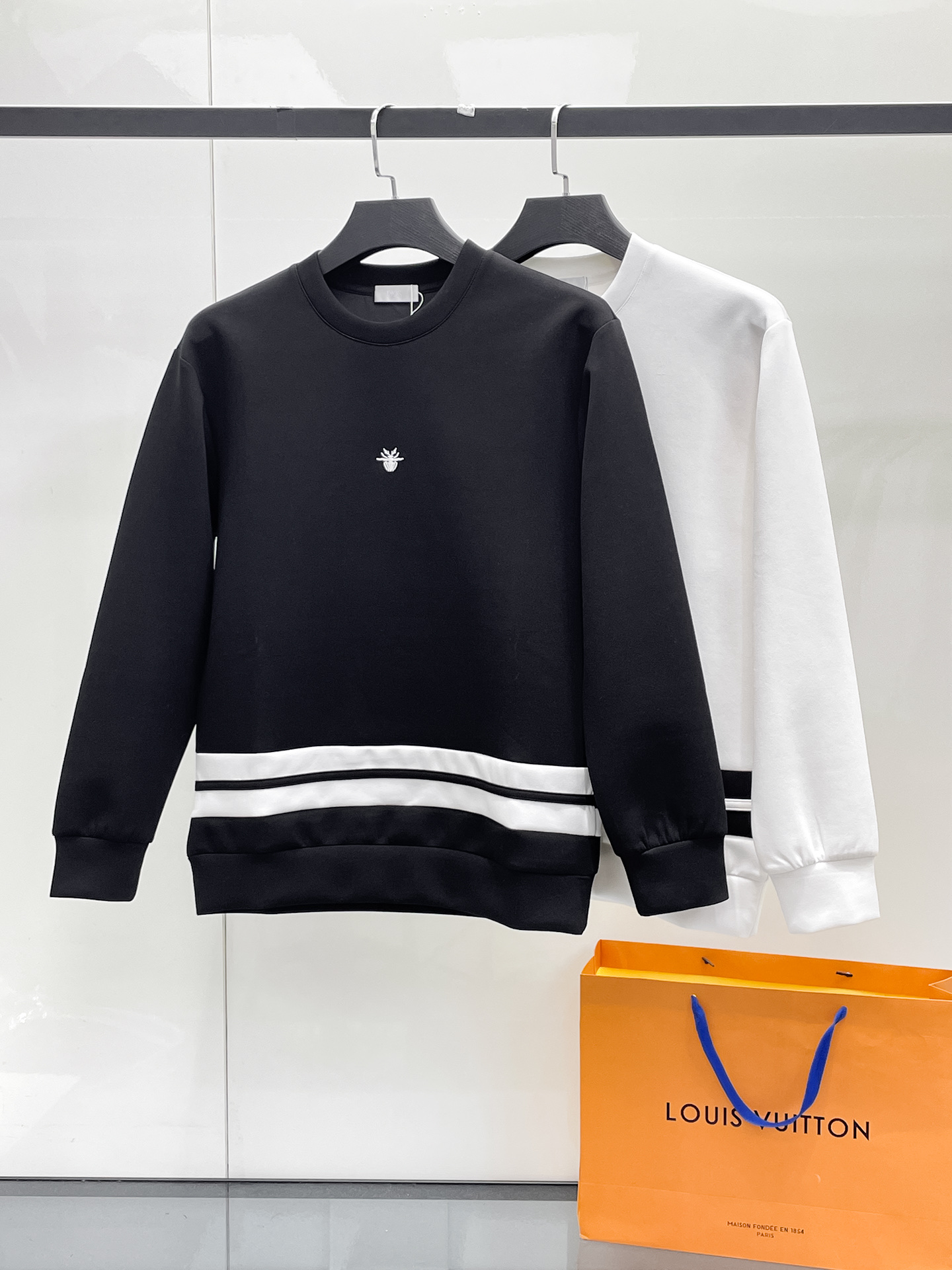 Dior Male Hoodie Cotton Black Xs-s-m-l