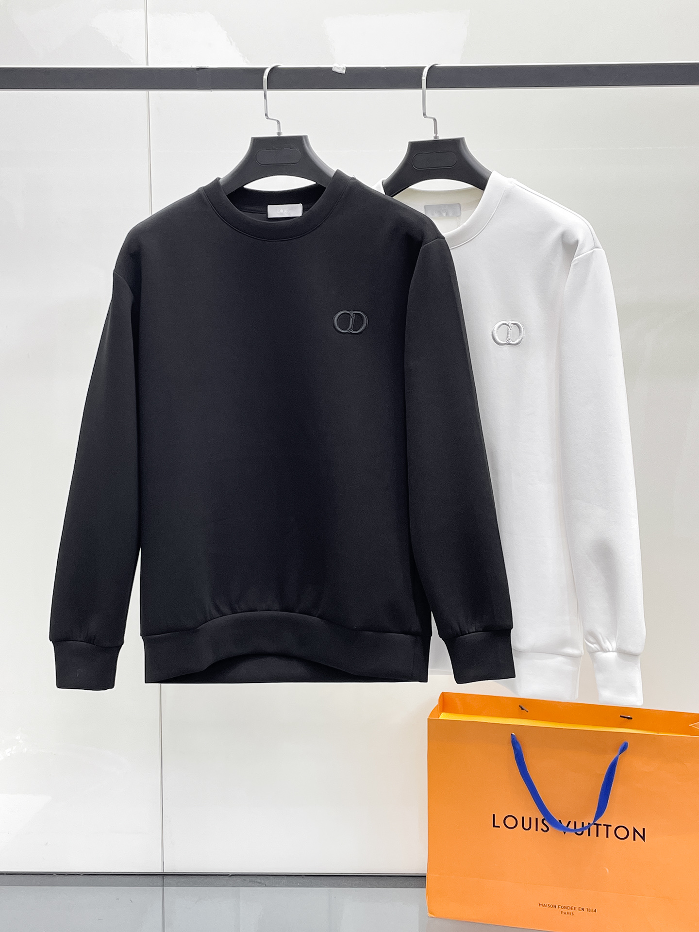 Dior Male Hoodie Cotton Black Xs-s-m-l
