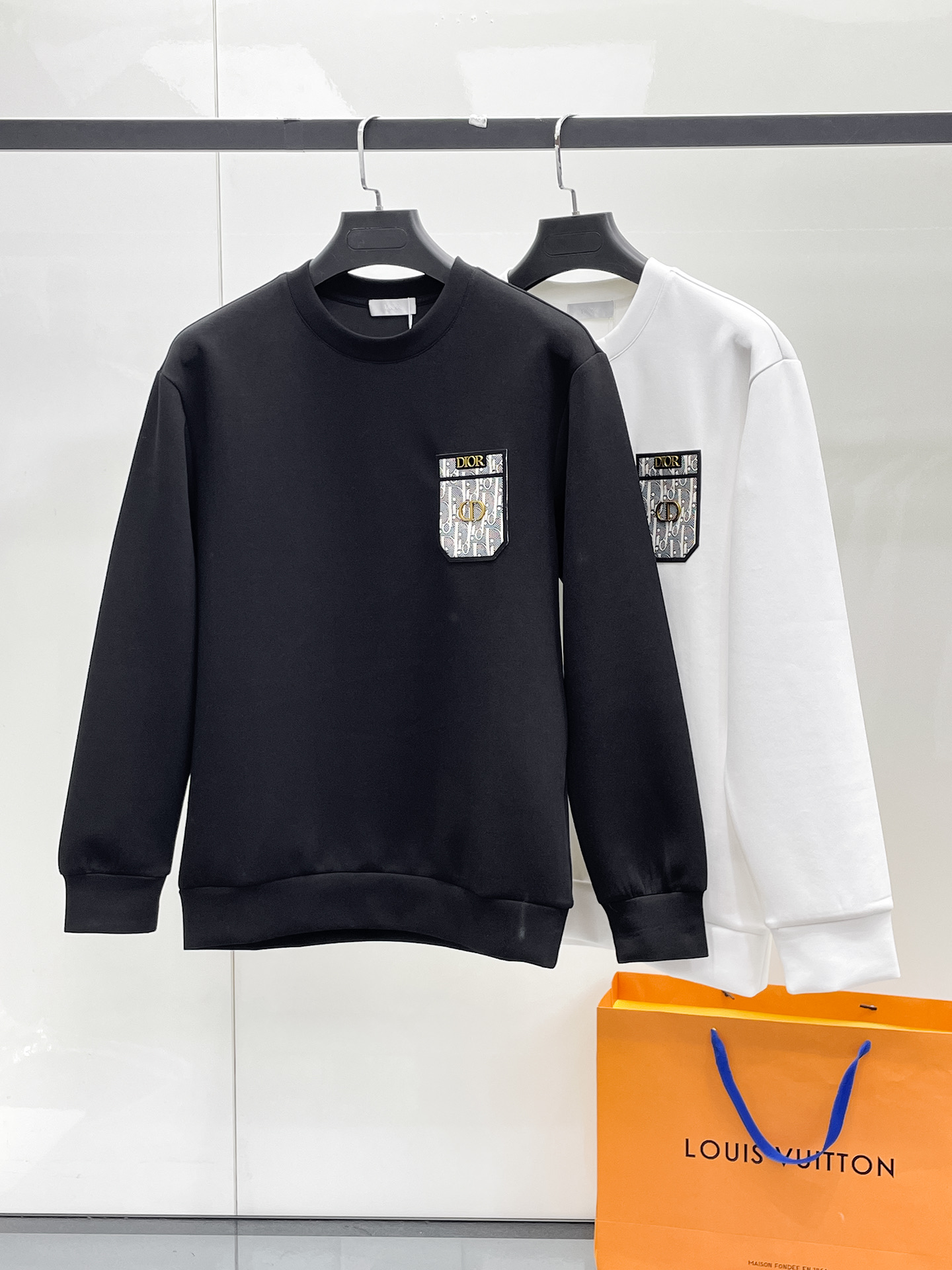 Dior Male Hoodie Cotton Black Xs-s-m-l