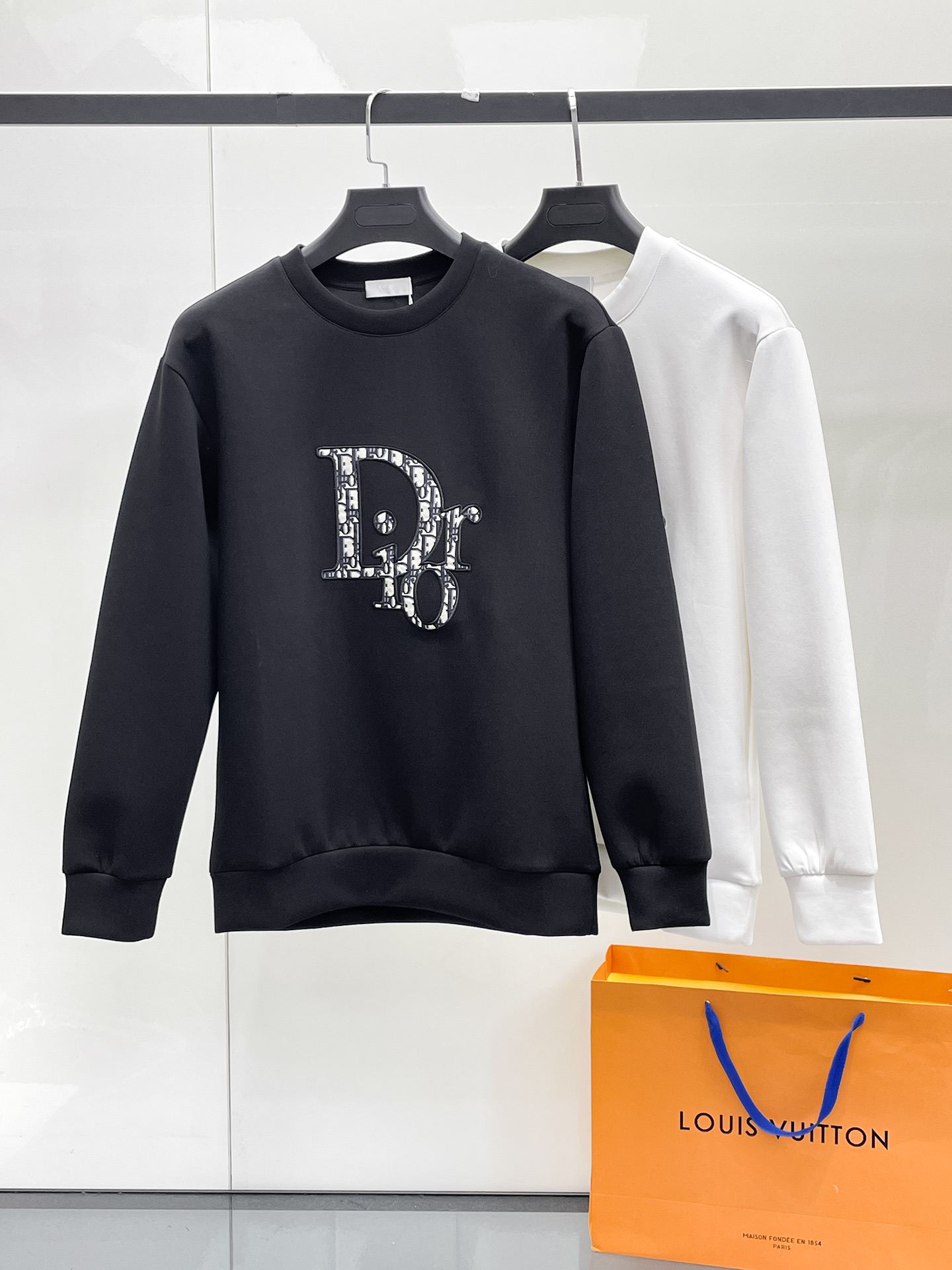 Dior Male Hoodie Cotton Black Xs-s-m-l