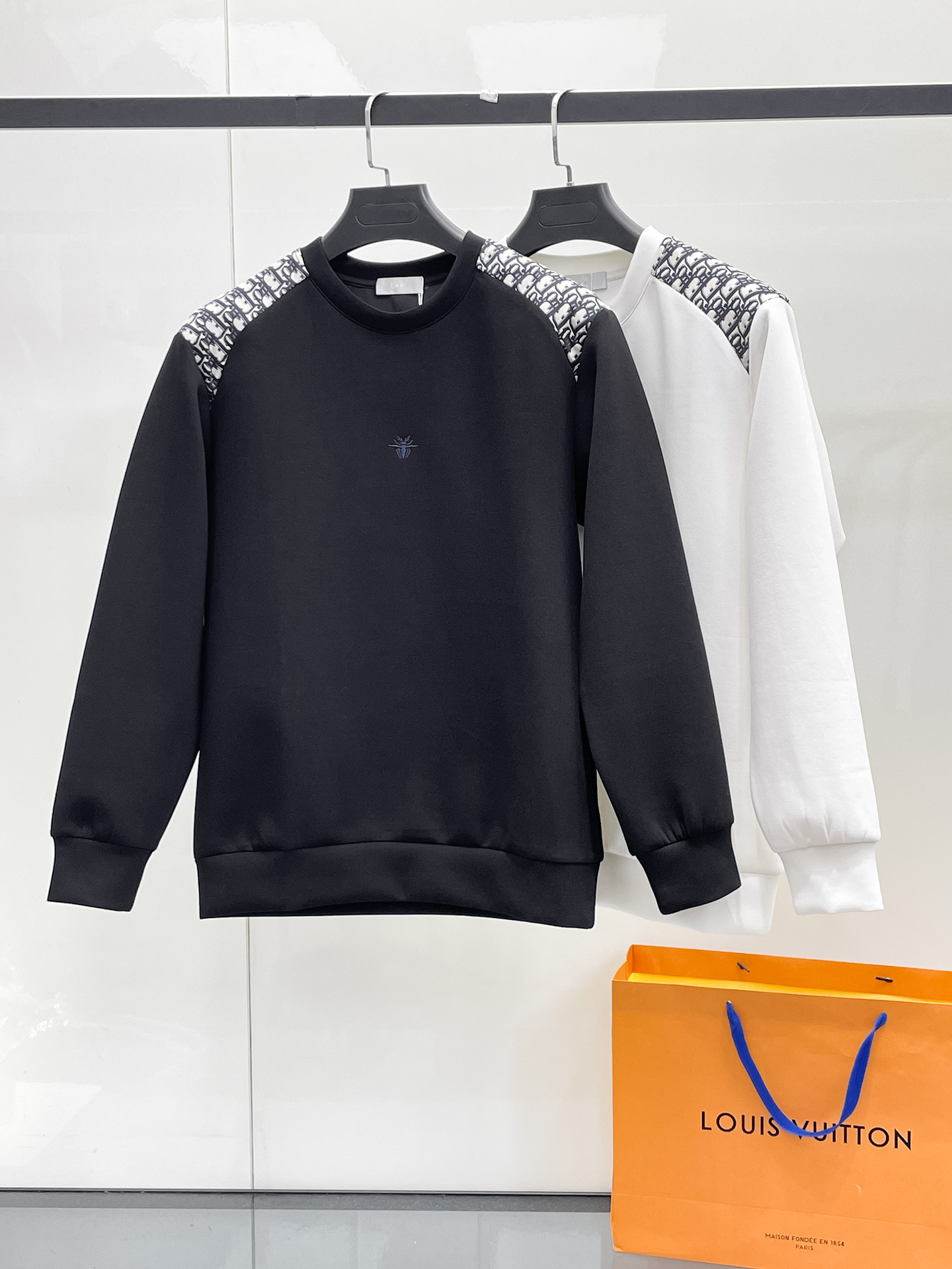 Dior Male Hoodie Cotton Black Xs-s-m-l