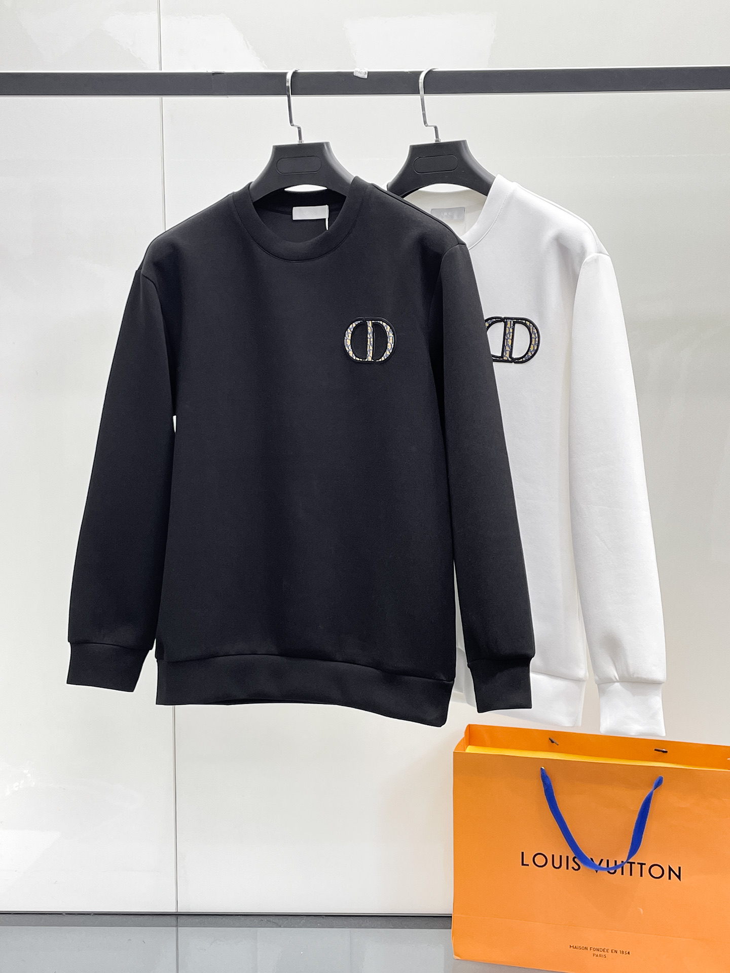 Dior Male Hoodie Cotton Black Xs-s-m-l