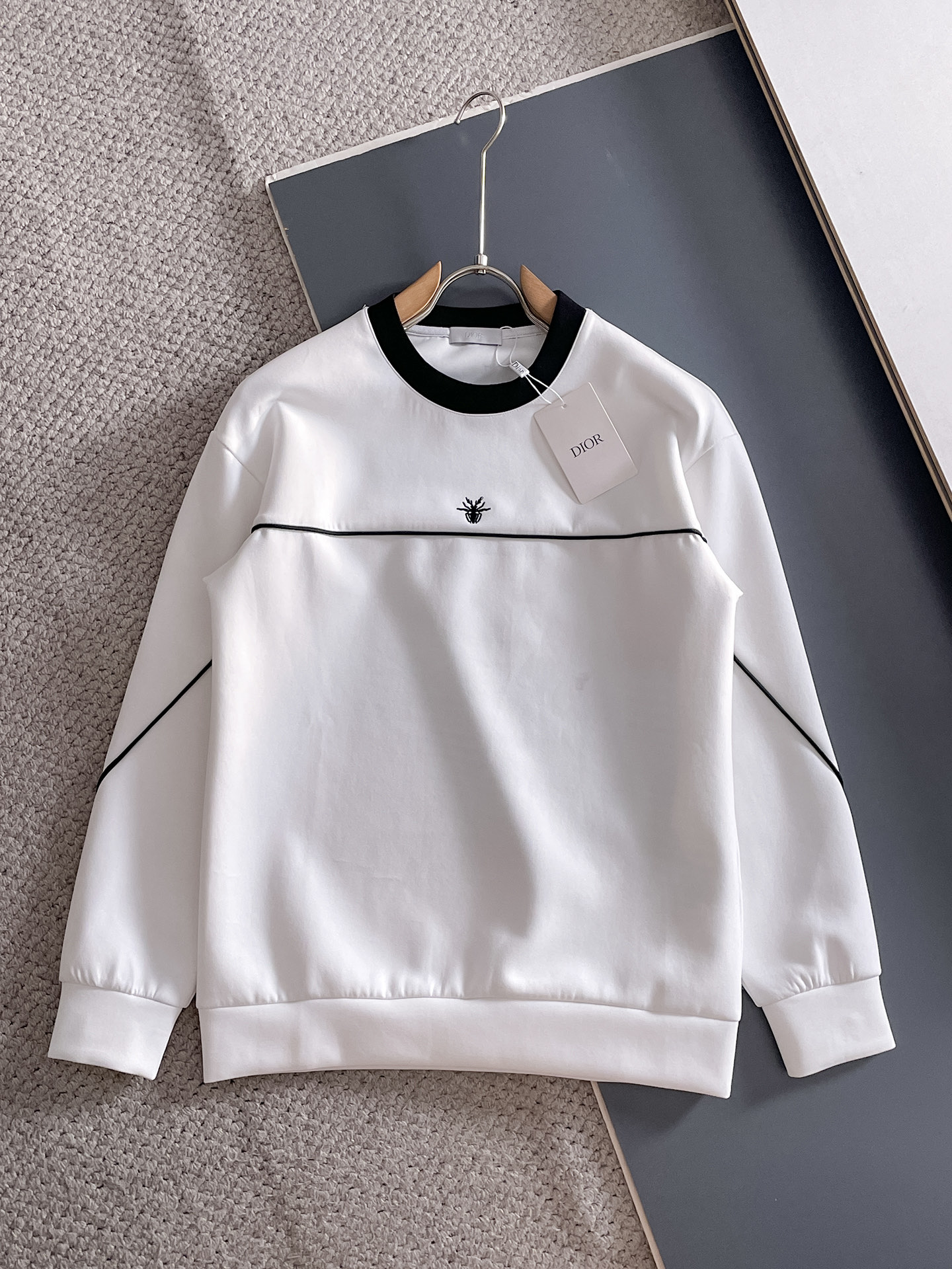 Dior Male Hoodie Cotton Black Xs-s-m-l