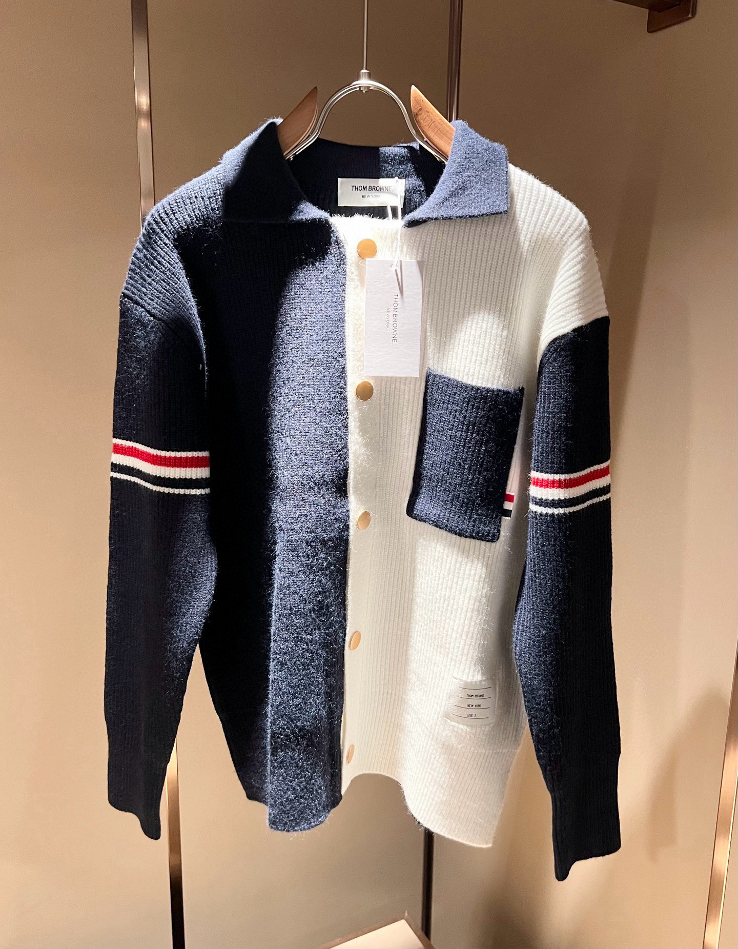 Thom Browne Couple Basic Clothing Wool Striped M-xl