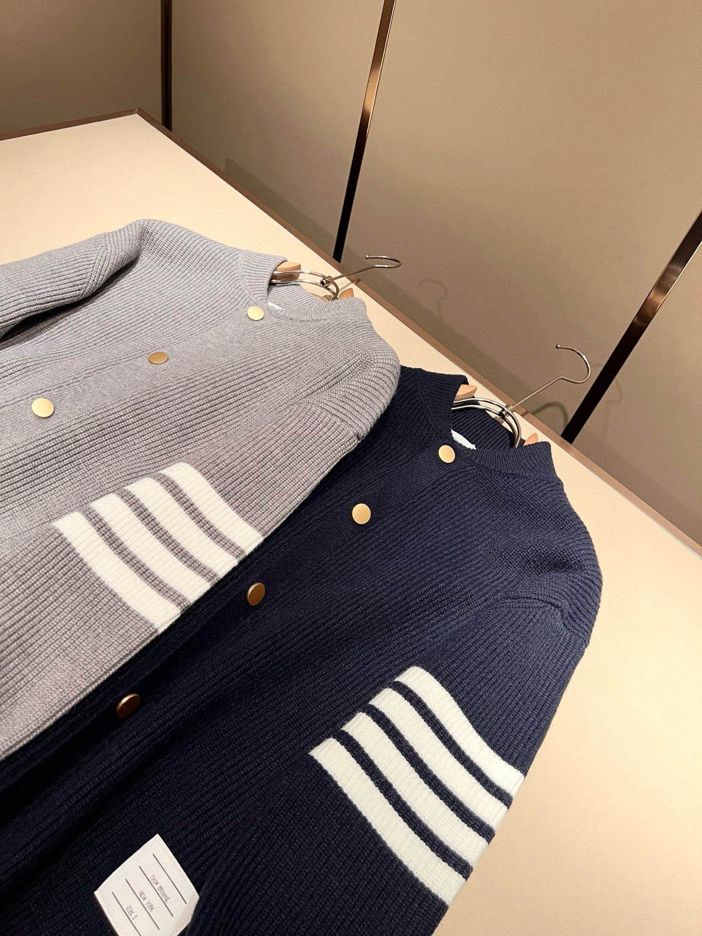 Thom Browne Couple Basic Clothing Wool Striped M-xl