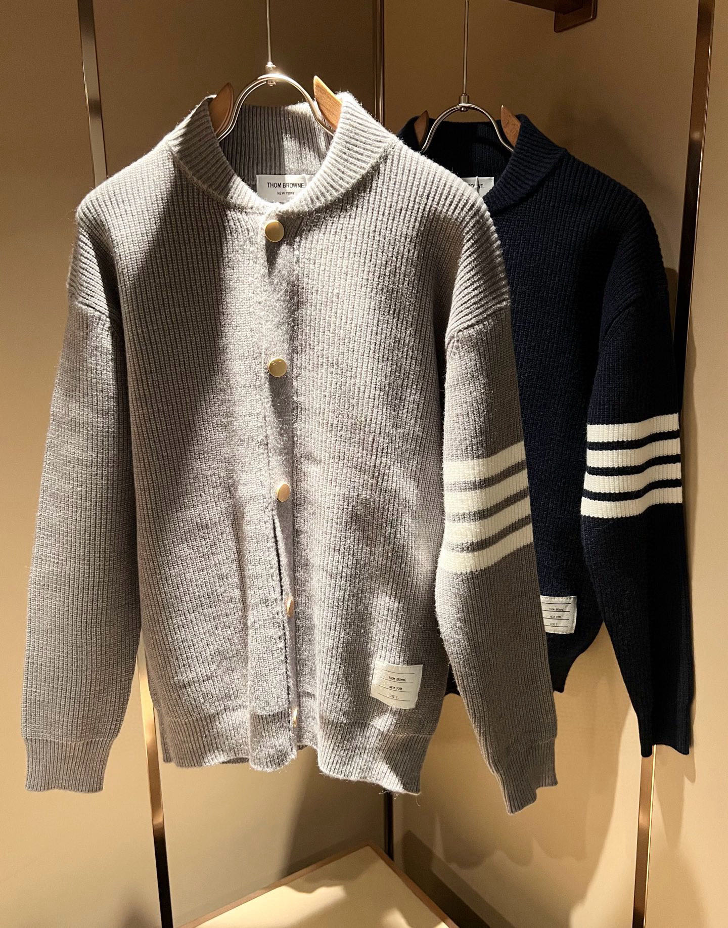 Thom Browne Couple Basic Clothing Wool Striped M-xl