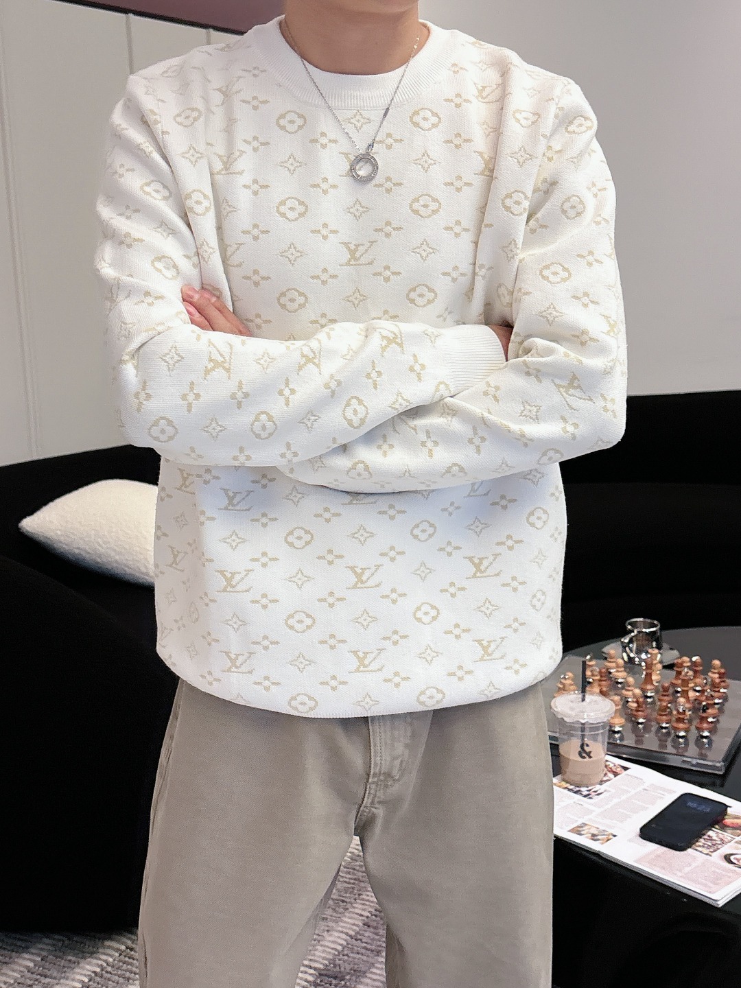 Louis Vuitton Basic Clothing Wool Printed M-l-xxxl