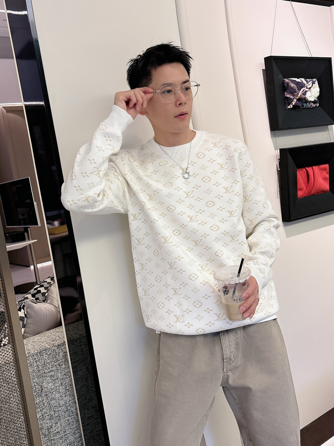 Louis Vuitton Basic Clothing Wool Printed M-l-xxxl