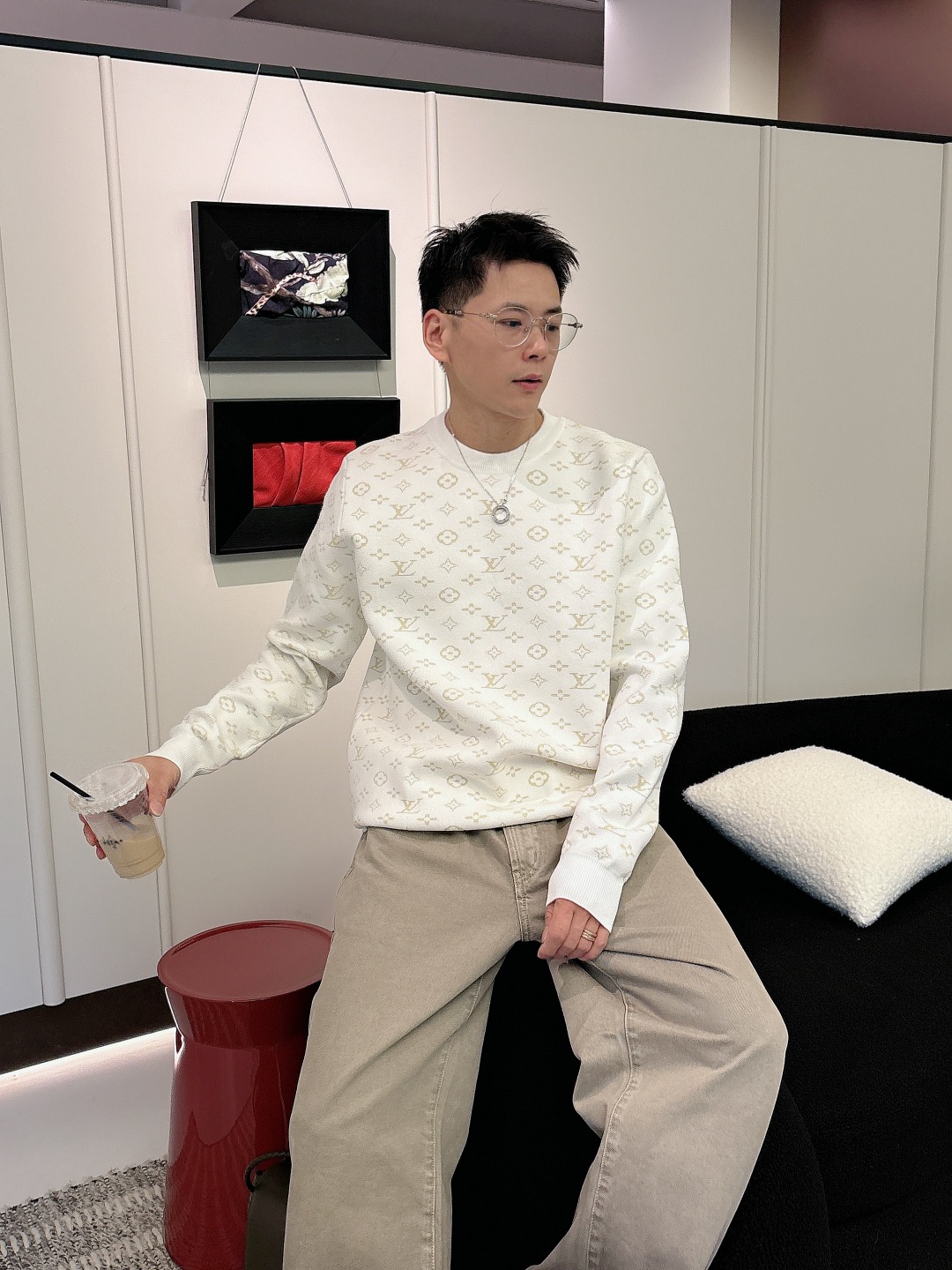 Louis Vuitton Basic Clothing Wool Printed M-l-xxxl