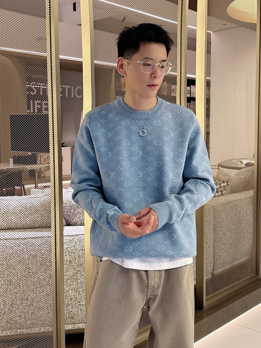 Louis Vuitton Basic Clothing Wool Printed M-l-xxxl