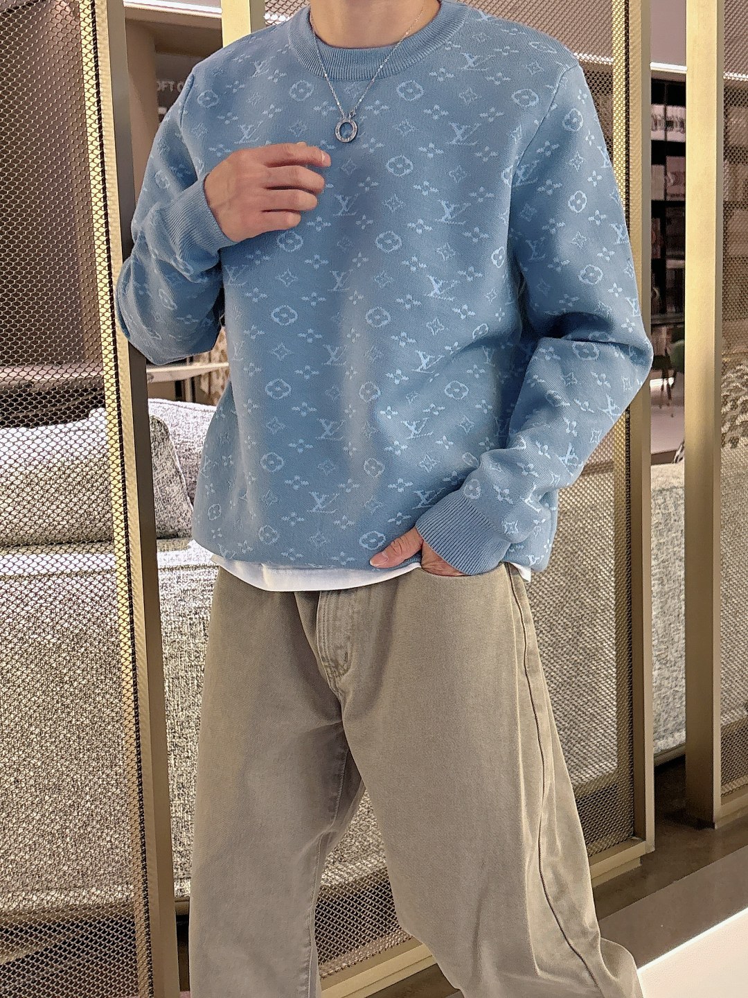 Louis Vuitton Basic Clothing Wool Printed M-l-xxxl