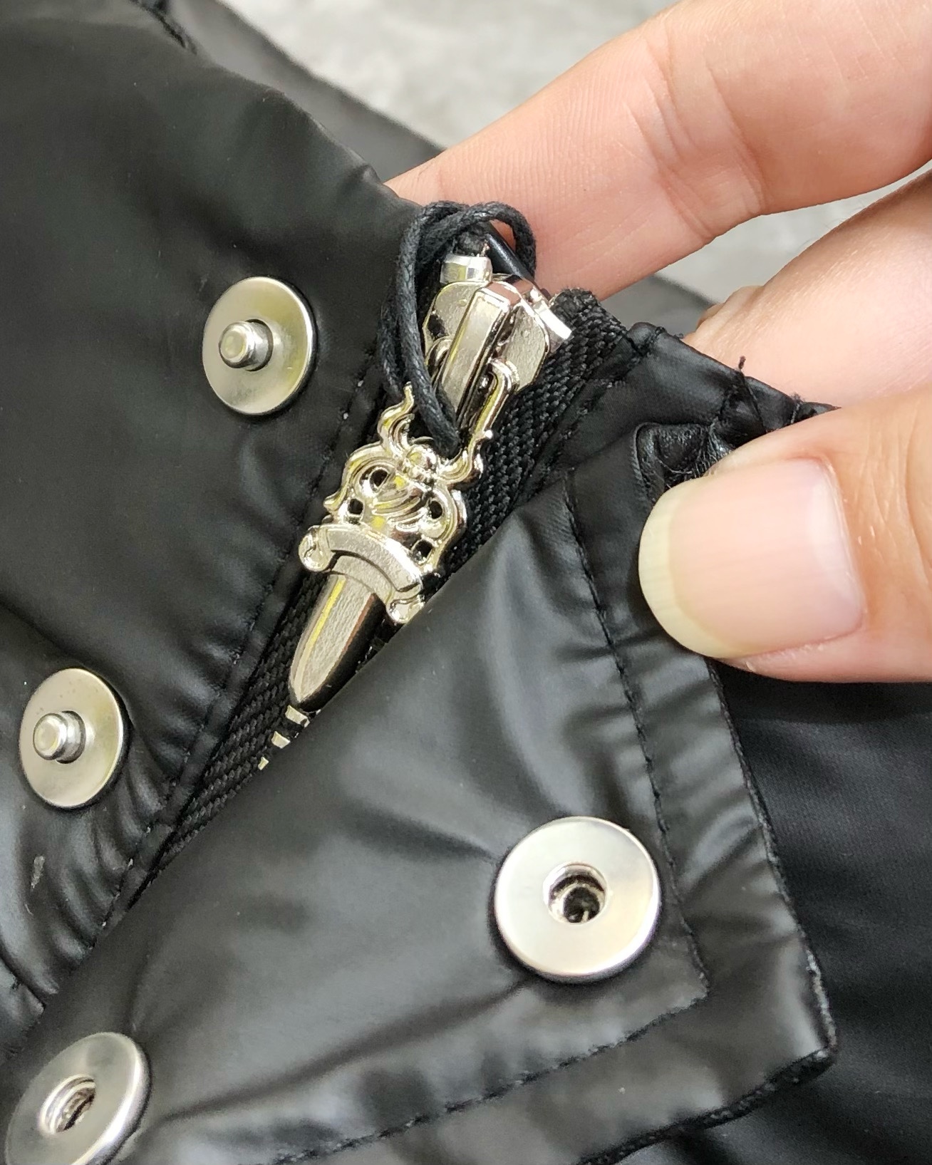 Chrome Hearts Male Down Jacket White Duck Down Black Hooded M-l-xl