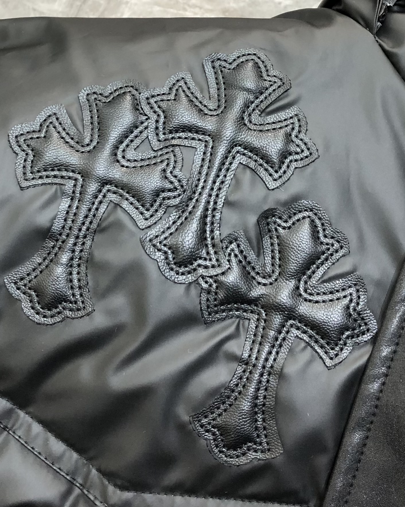 Chrome Hearts Male Down Jacket White Duck Down Black Hooded M-l-xl