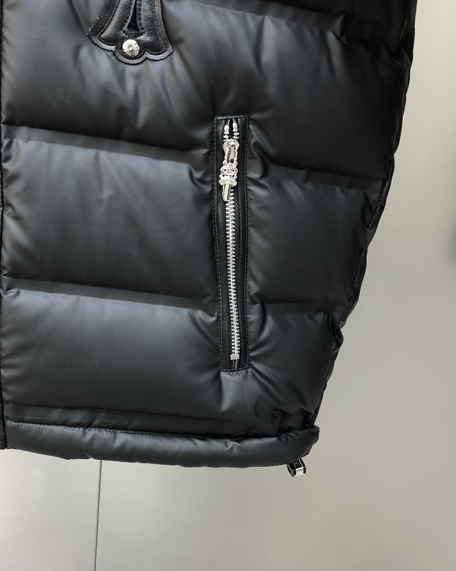Chrome Hearts Male Down Jacket White Duck Down Black Hooded M-l-xl