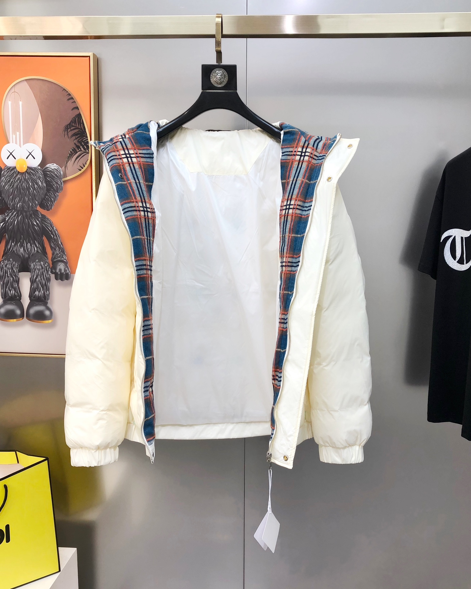 Loewe Male Down Jacket White Duck Down White Hooded M-l-xl