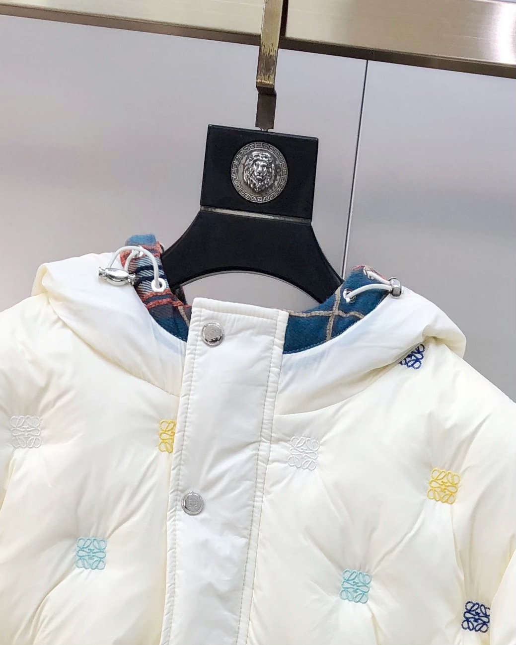 Loewe Male Down Jacket White Duck Down White Hooded M-l-xl