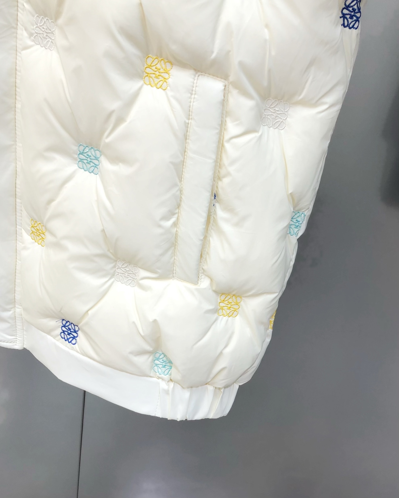Loewe Male Down Jacket White Duck Down White Hooded M-l-xl