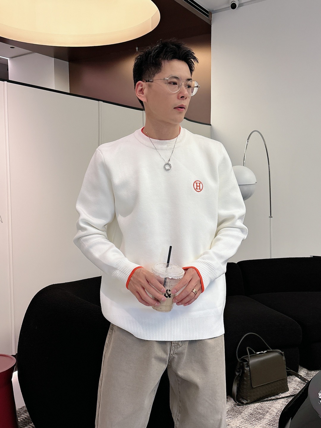 Hermès Basic Clothing Wool Printed M-l-xxxl